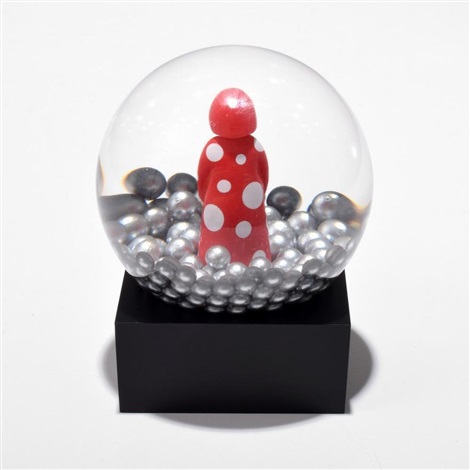 Artwork by Yayoi Kusama, Snow Globe (Narcissus Garden), Made of Glass, Polyresin and Water 