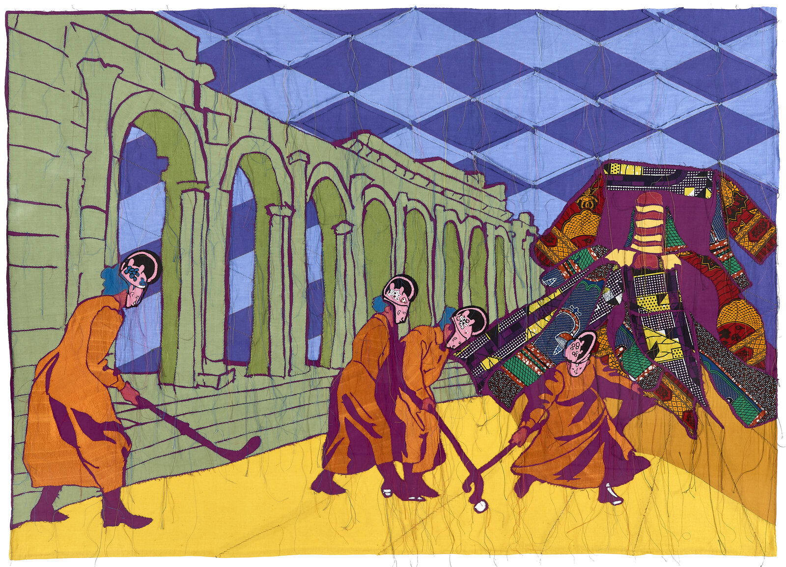 Hockey Sticks by Yinka Shonibare, 2019