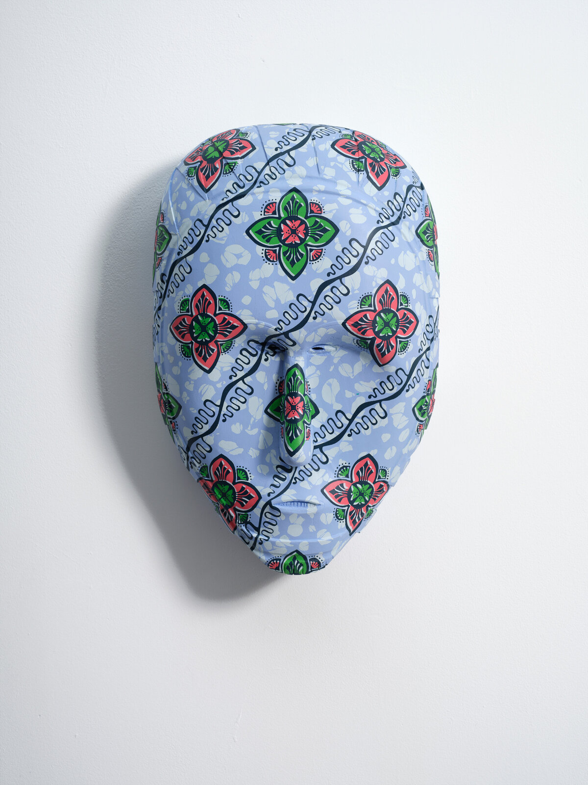 Artwork by Yinka Shonibare, Hybrid Mask (Fang), Made of Hand painted wooden mask 