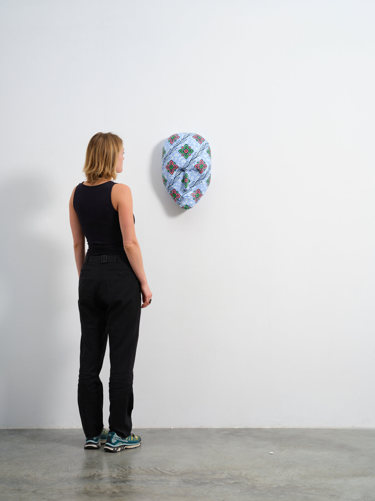 Artwork by Yinka Shonibare, Hybrid Mask (Fang), Made of Hand painted wooden mask 