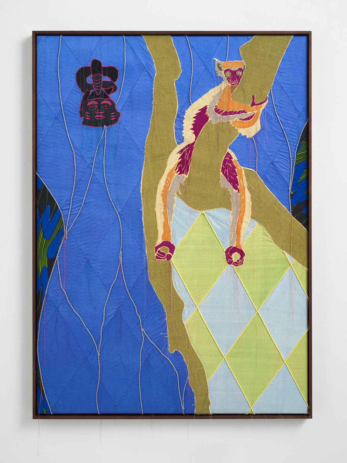 Earth Picture (Golden Crowned Sifaka) II by Yinka Shonibare, 2025