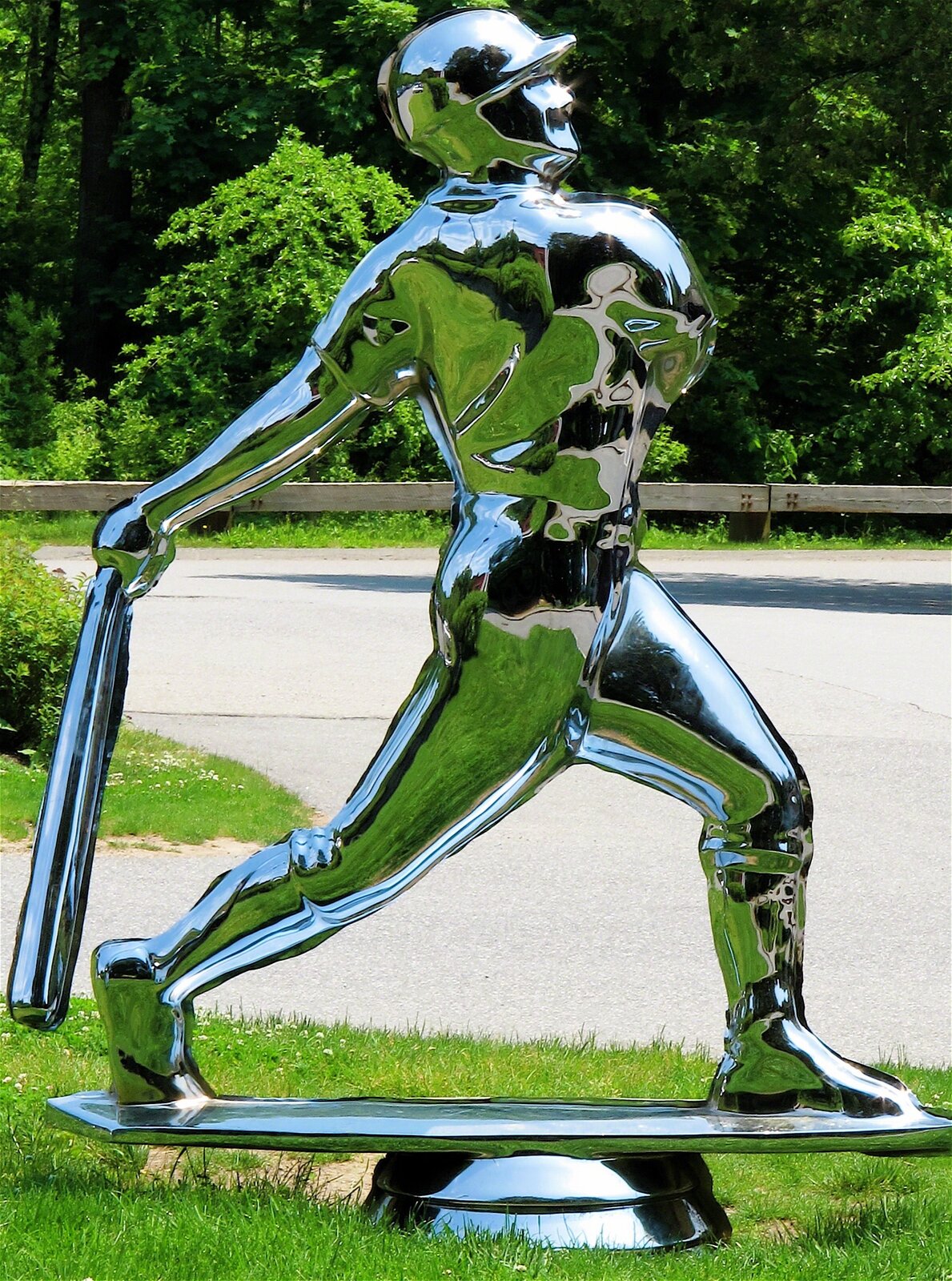 Artwork by Yoram Wolberger, TROPHY #1 (Baseball), Made of Cast stainless steel 