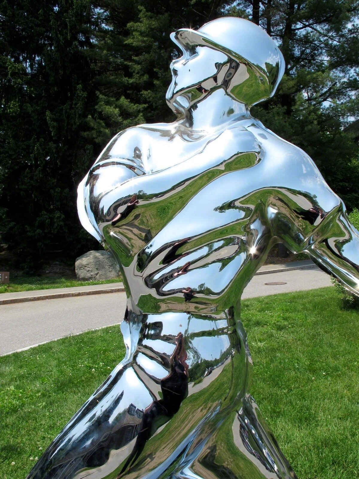 Artwork by Yoram Wolberger, TROPHY #1 (Baseball), Made of Cast stainless steel 
