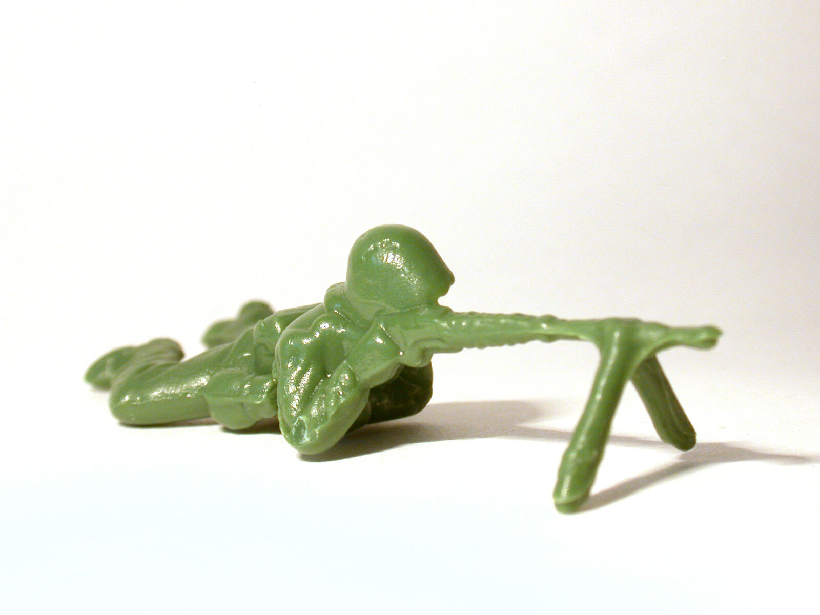 Artwork by Yoram Wolberger, Toy Soldier #5 (Prone Position), Made of Reinforced cast fiberglass composite and pigmented resin 