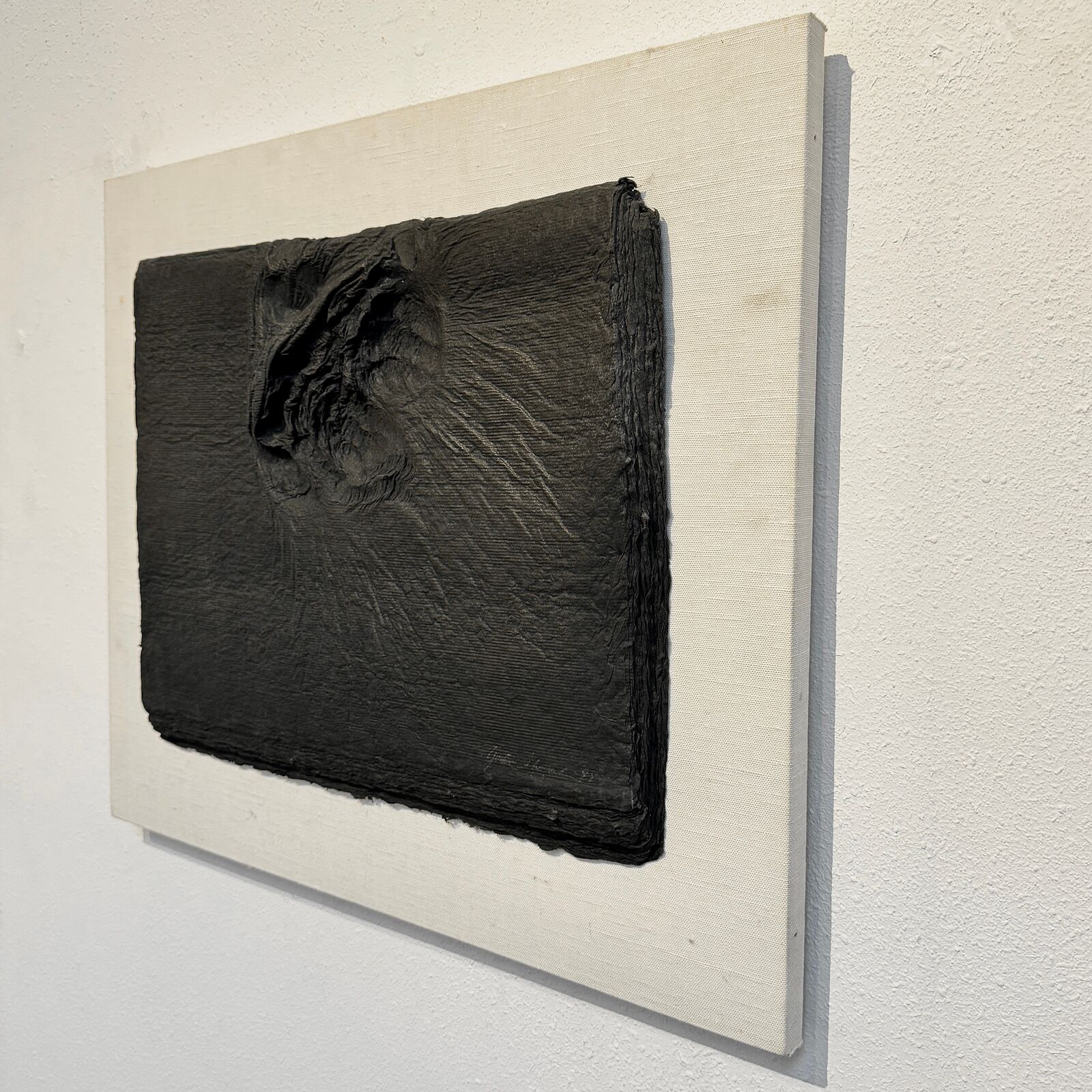 Artwork by Yoshio Ikezaki, The Earth Breathes - Totonou (Prepare), Made of Mulberry Fiber, Sumi Ink 