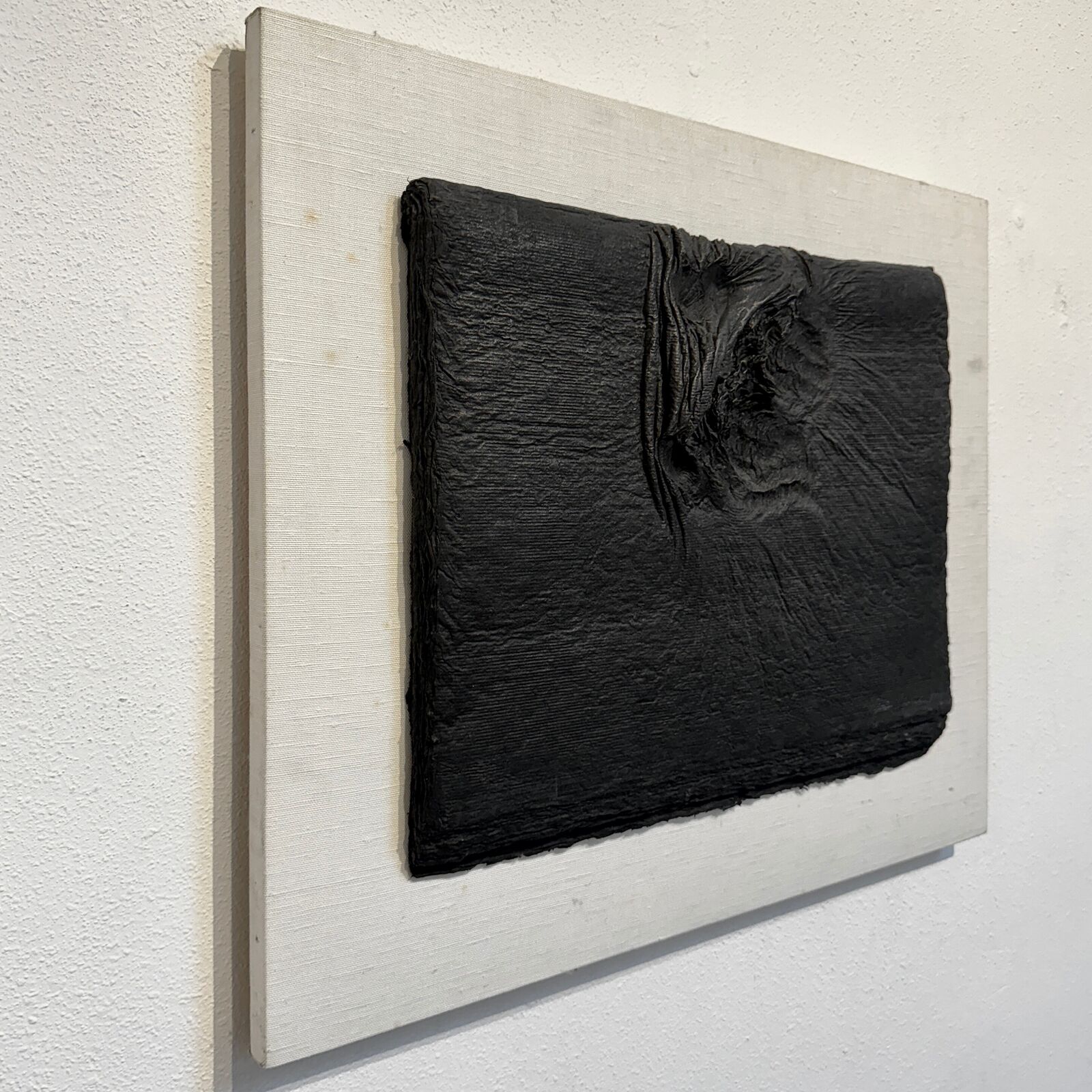 Artwork by Yoshio Ikezaki, The Earth Breathes - Totonou (Prepare), Made of Mulberry Fiber, Sumi Ink 