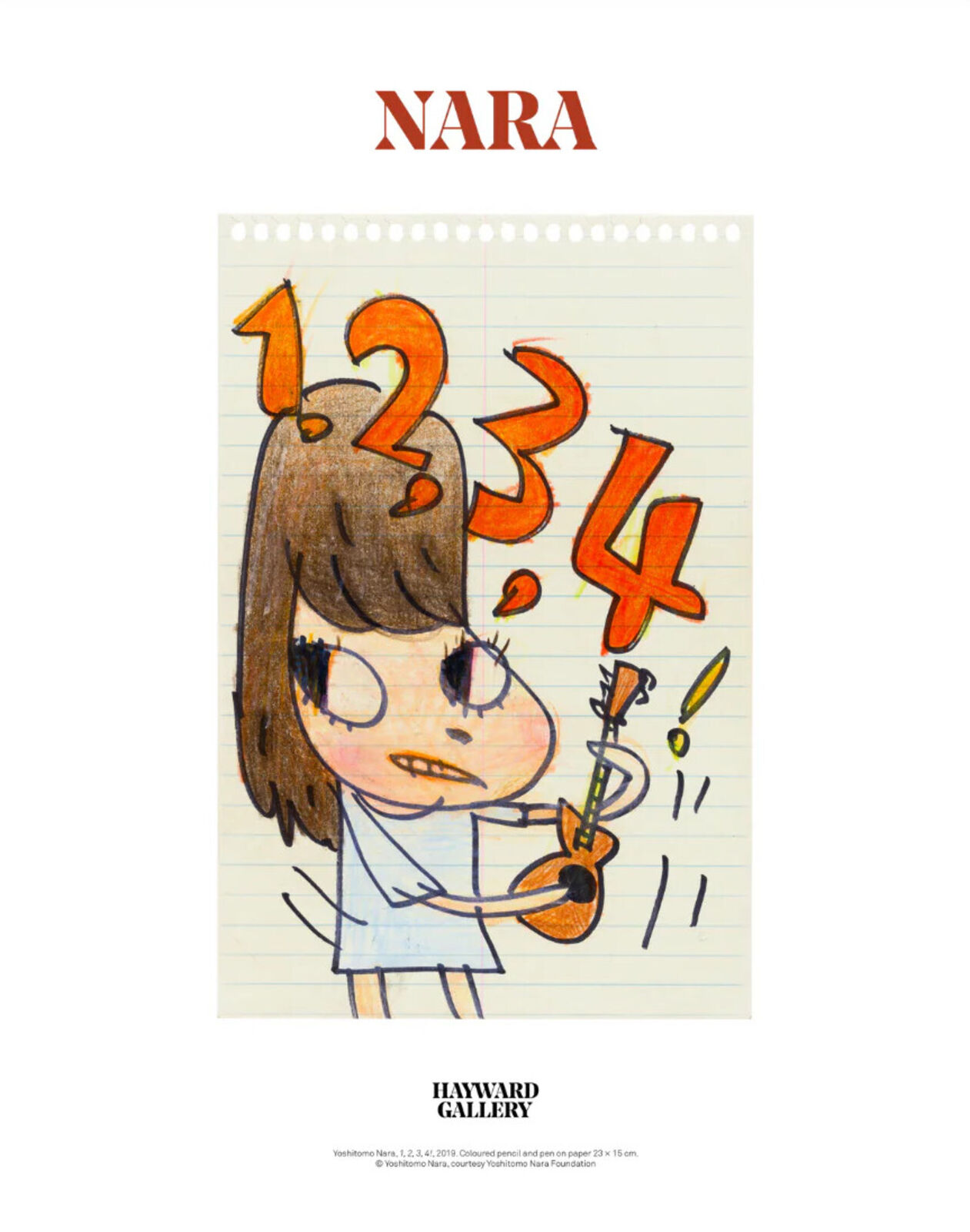 1, 2, 3, 4! by Yoshitomo Nara, 2025