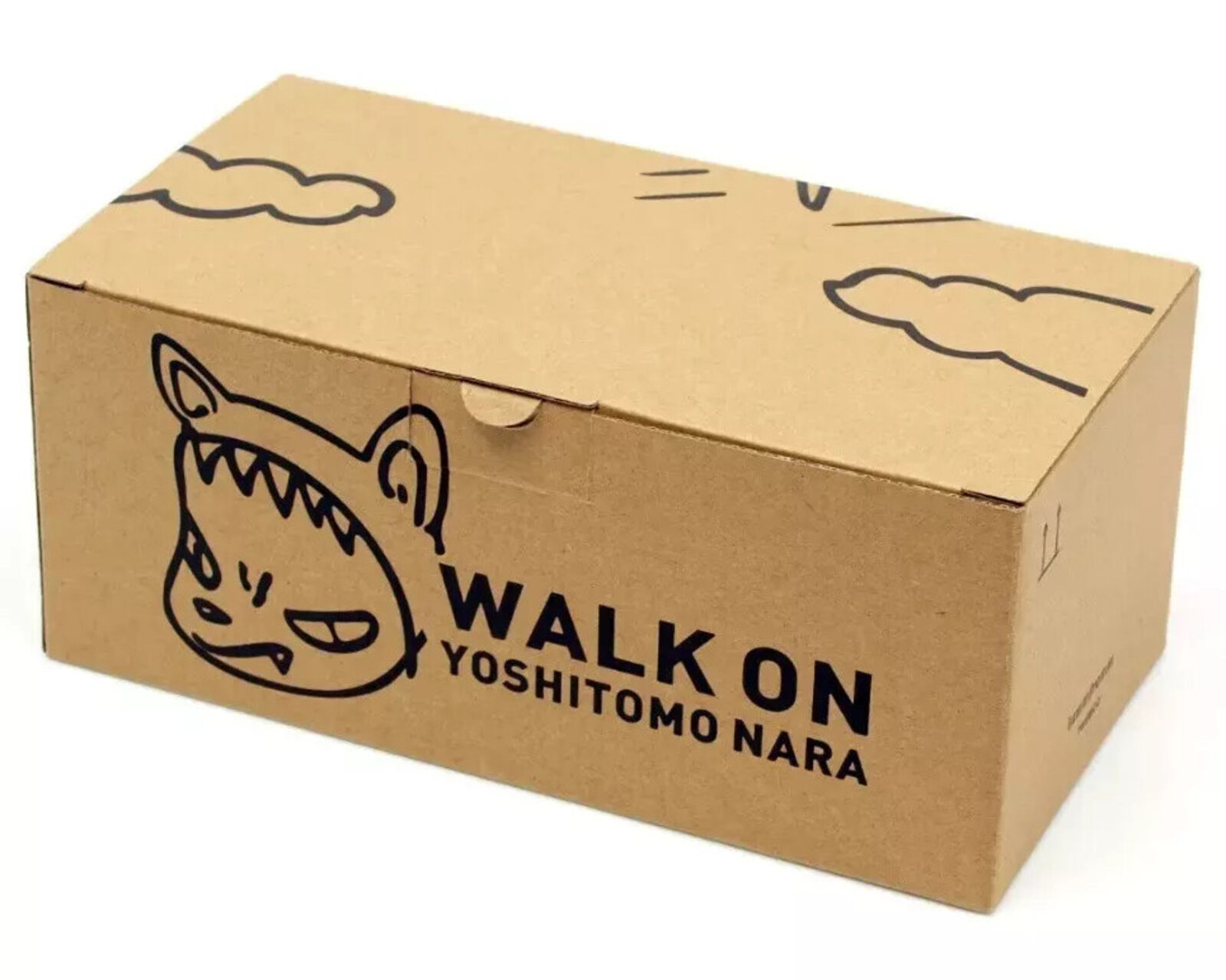 A blue alarm clock with a picture of a boy and a girl on it.