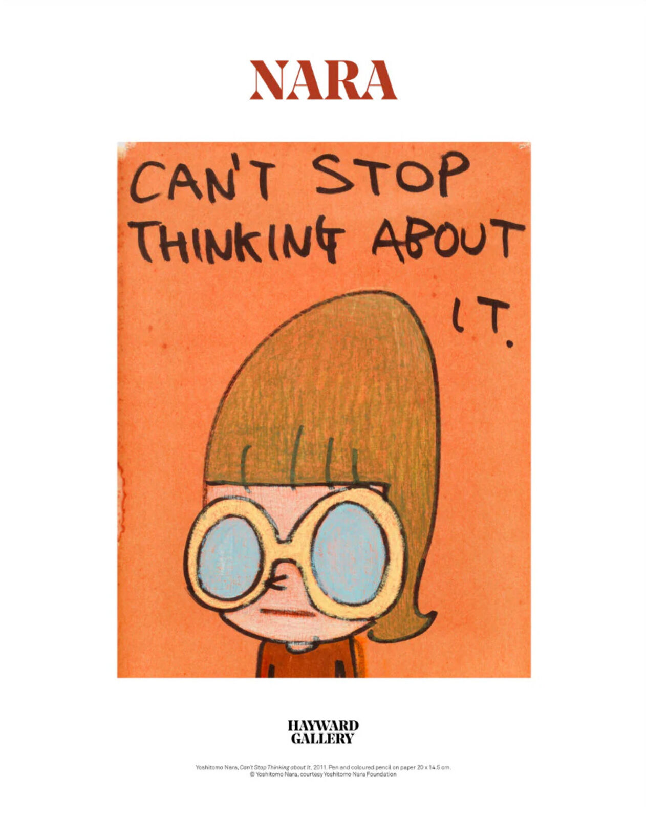 Can't Stop Thinking about it by Yoshitomo Nara, 2025