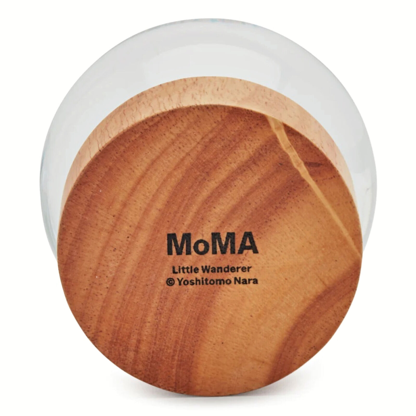 A snow globe with a little girl in a red dress.