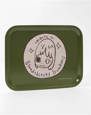 Artwork by Yoshitomo Nara, Remember BTB 2020 Art Tray, Made of Wooden, Handmade (made in Sweden) 