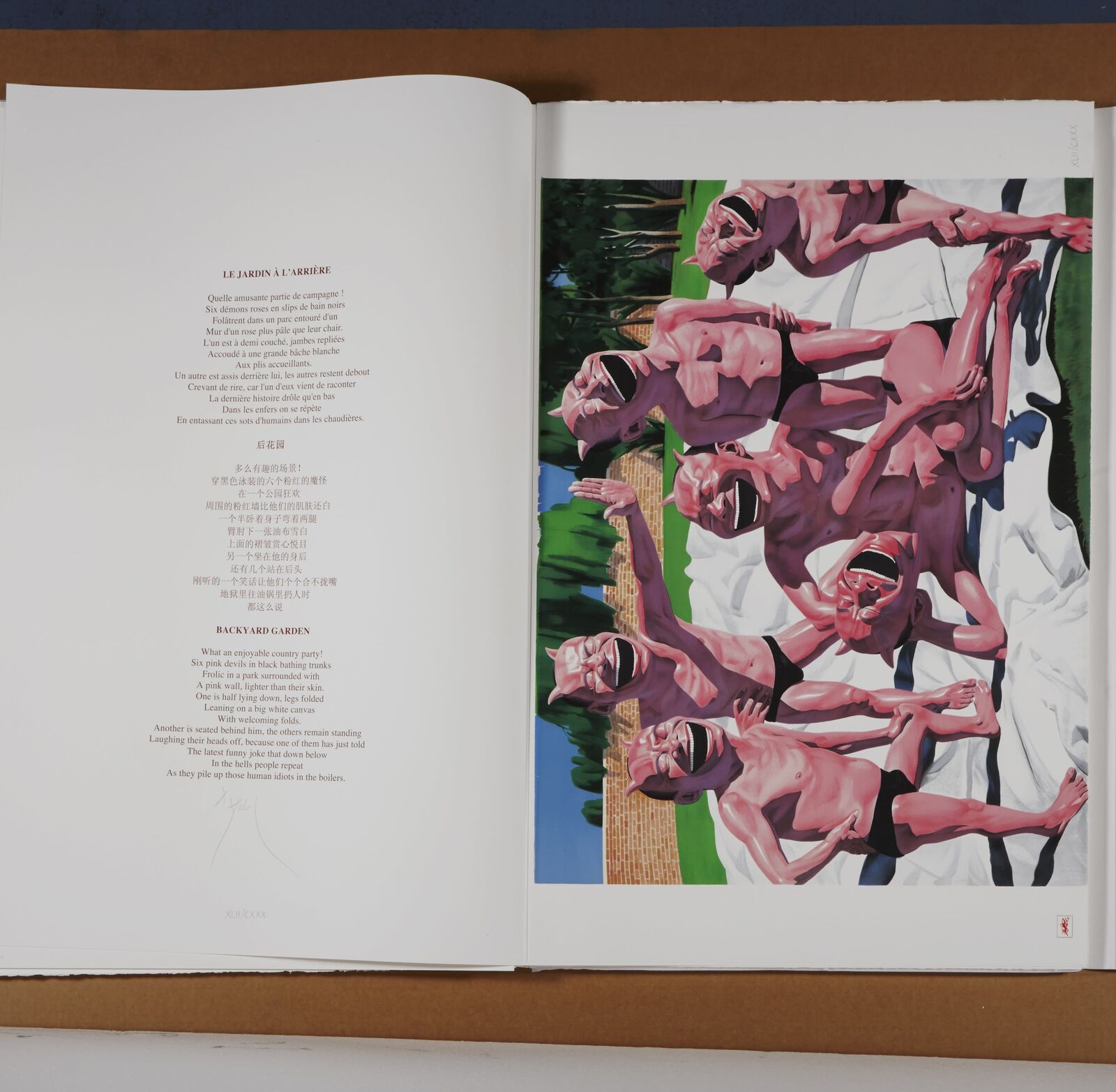 Artwork by Yue Minjun, Backyard Garden, Made of Lithograph on paper 