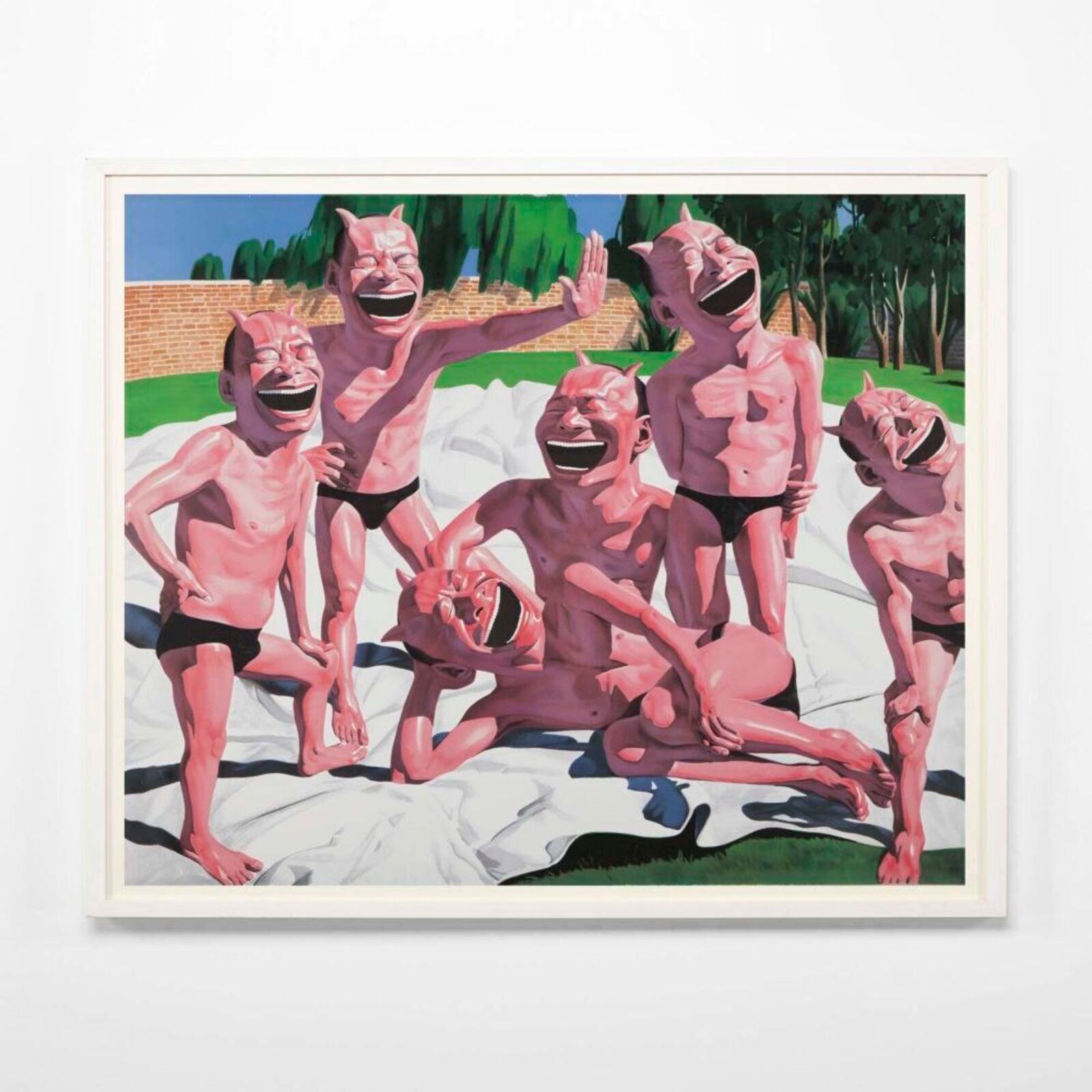 Artwork by Yue Minjun, Backyard Garden, Made of Lithograph on paper 