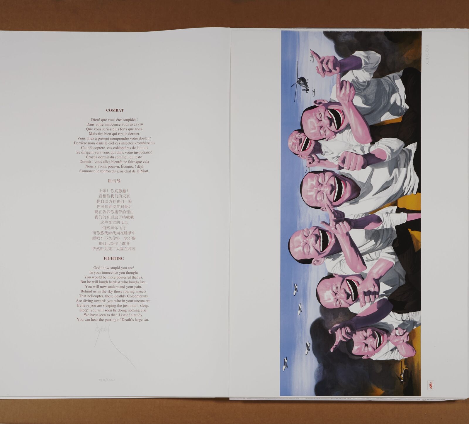 Artwork by Yue Minjun, Fighting, Made of Lithograph on paper 