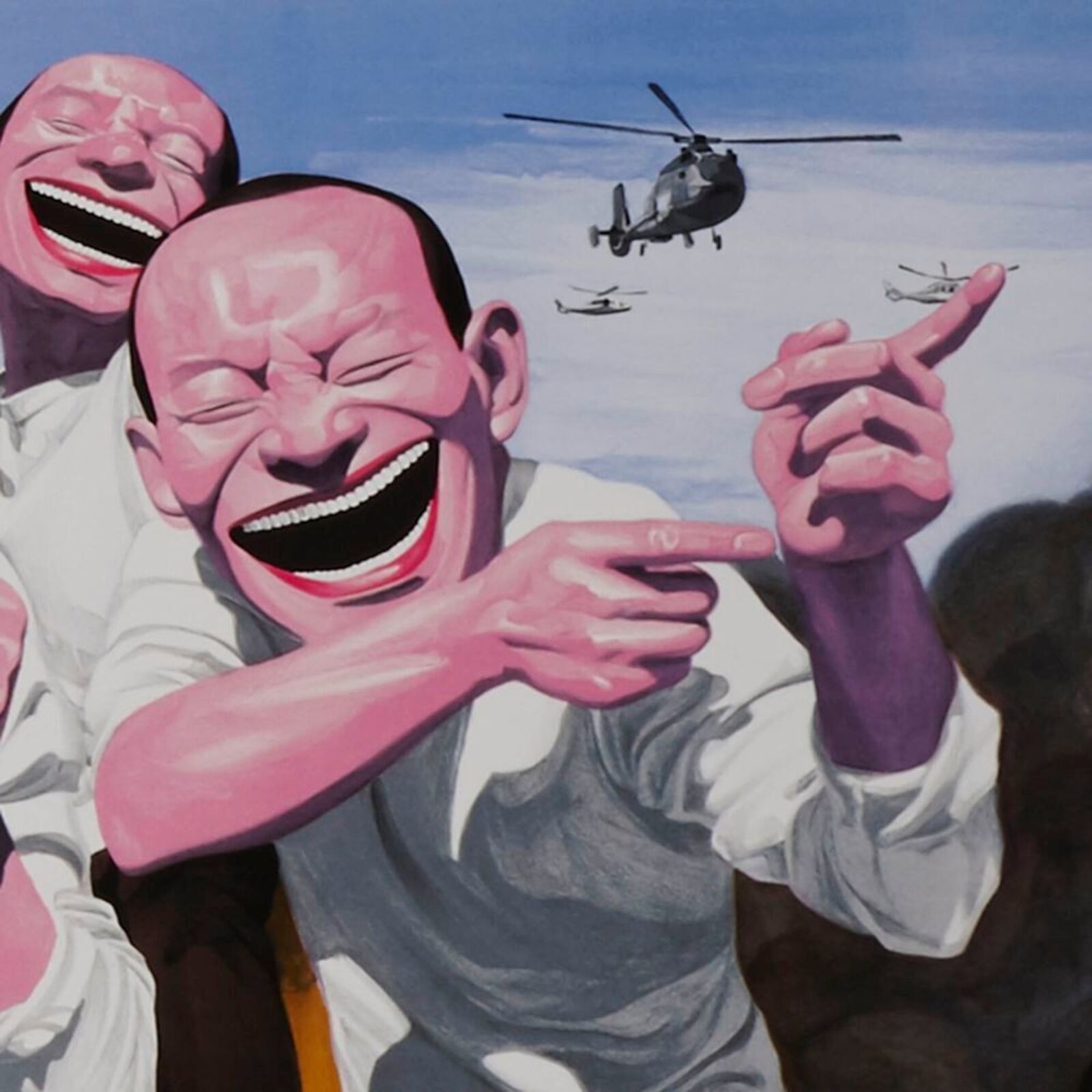 Artwork by Yue Minjun, Fighting, Made of Lithograph on paper 