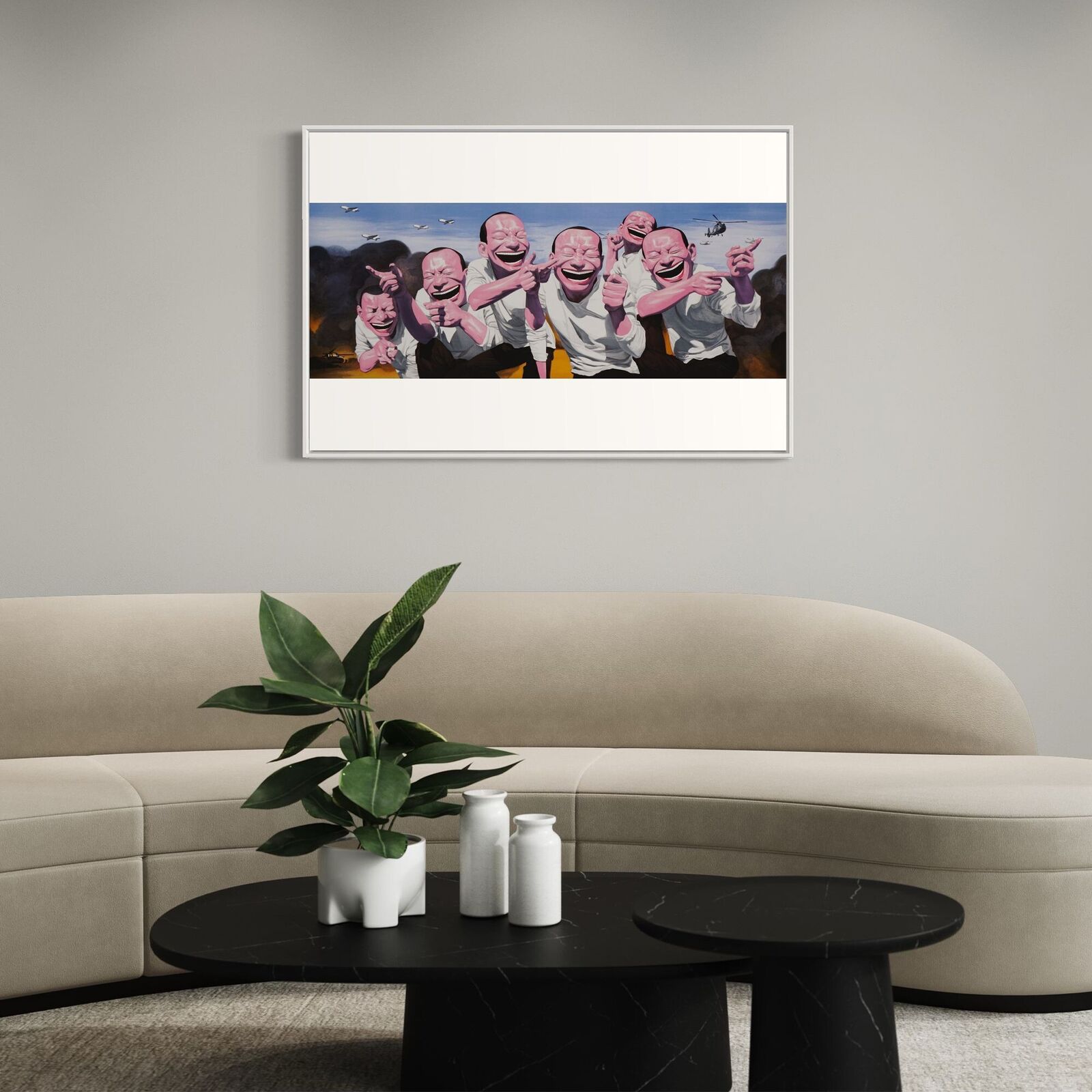 Artwork by Yue Minjun, Fighting, Made of Lithograph on paper 