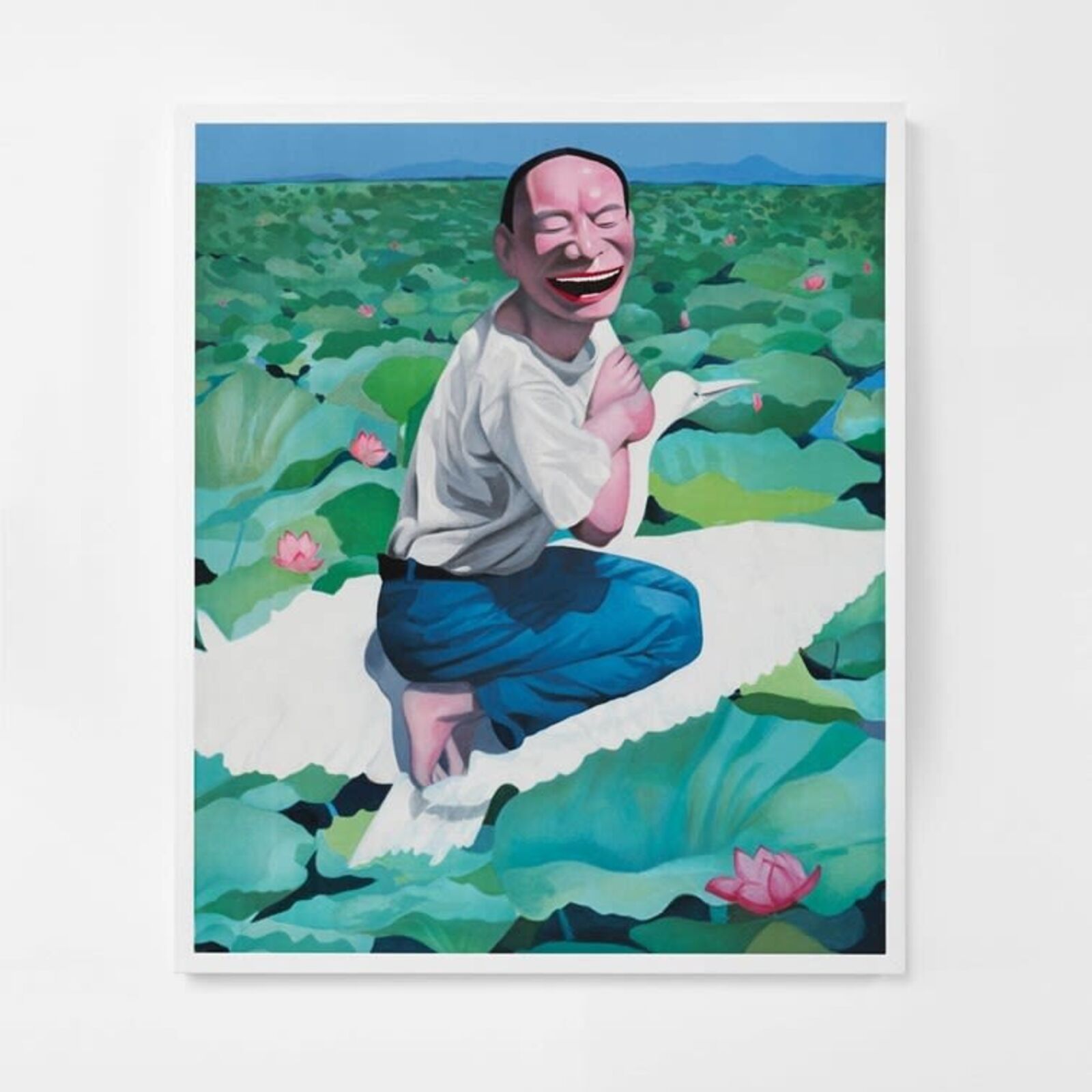 Artwork by Yue Minjun, Lotus Pool, Made of Lithograph on paper 