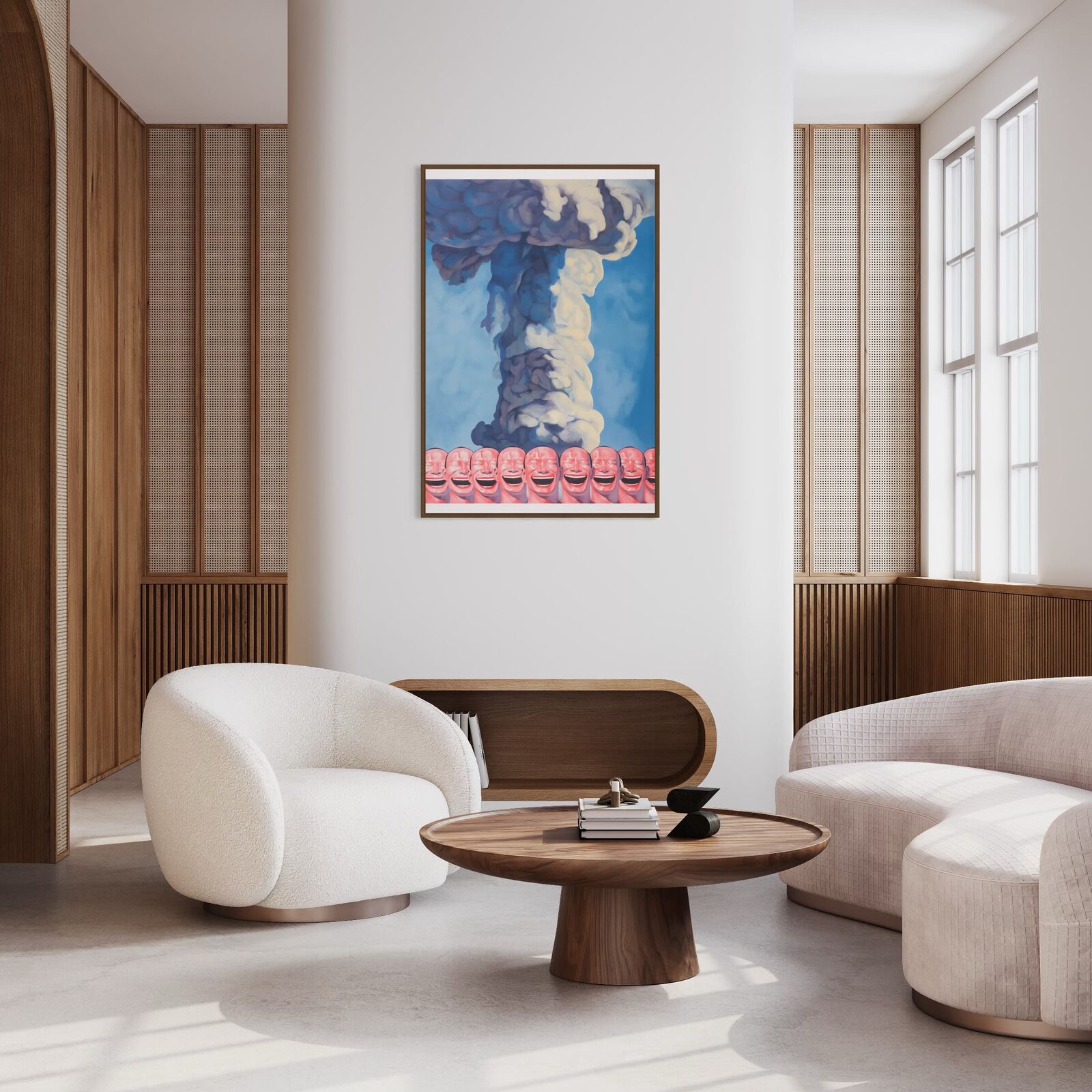 Artwork by Yue Minjun, Mushroom Cloud, Made of Lithograph on paper 