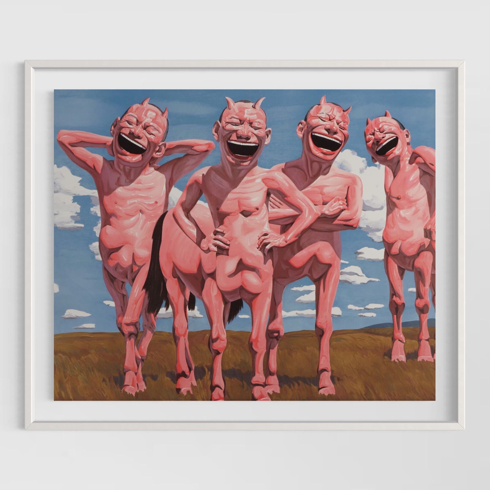 Paean on Grassland by Yue Minjun, 2009