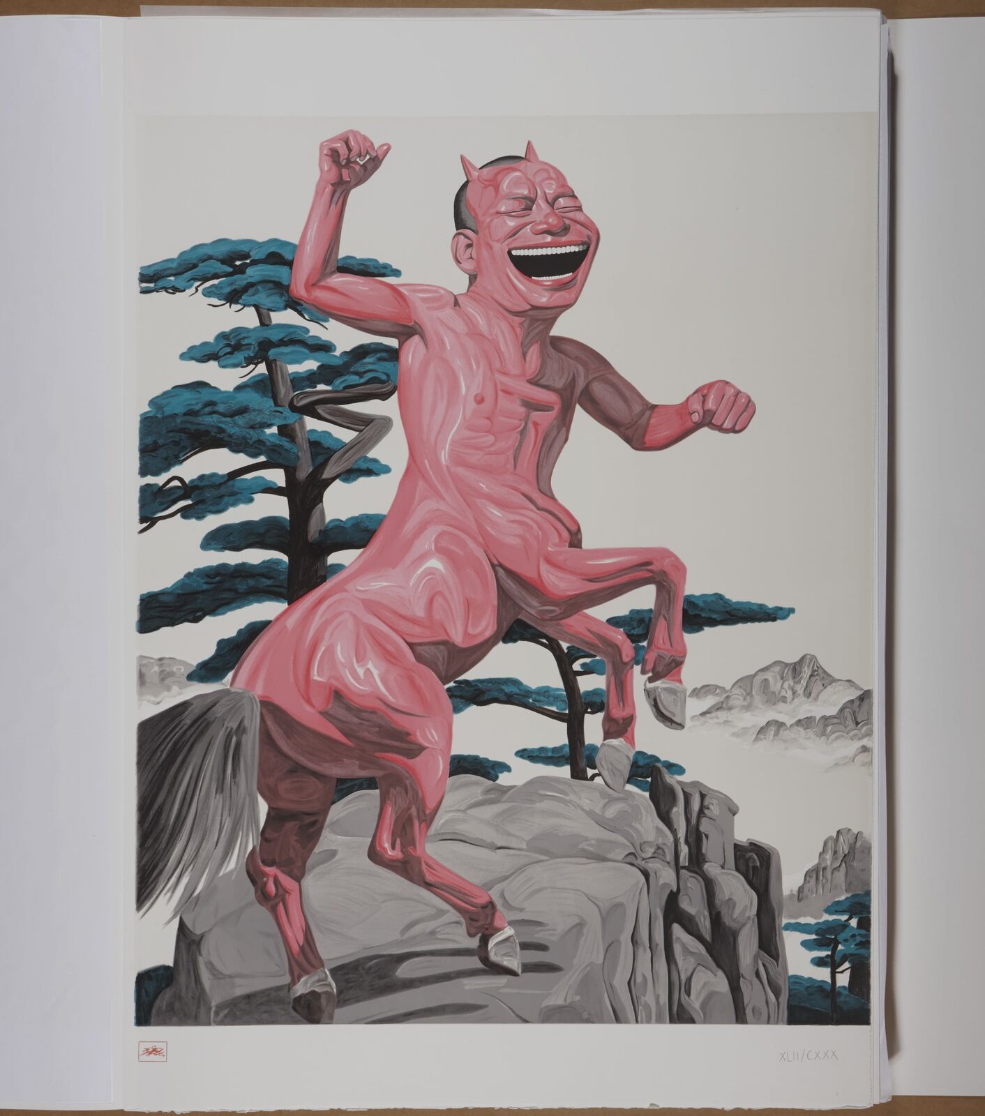 Artwork by Yue Minjun, Pine Tree, Made of Lithograph on paper 