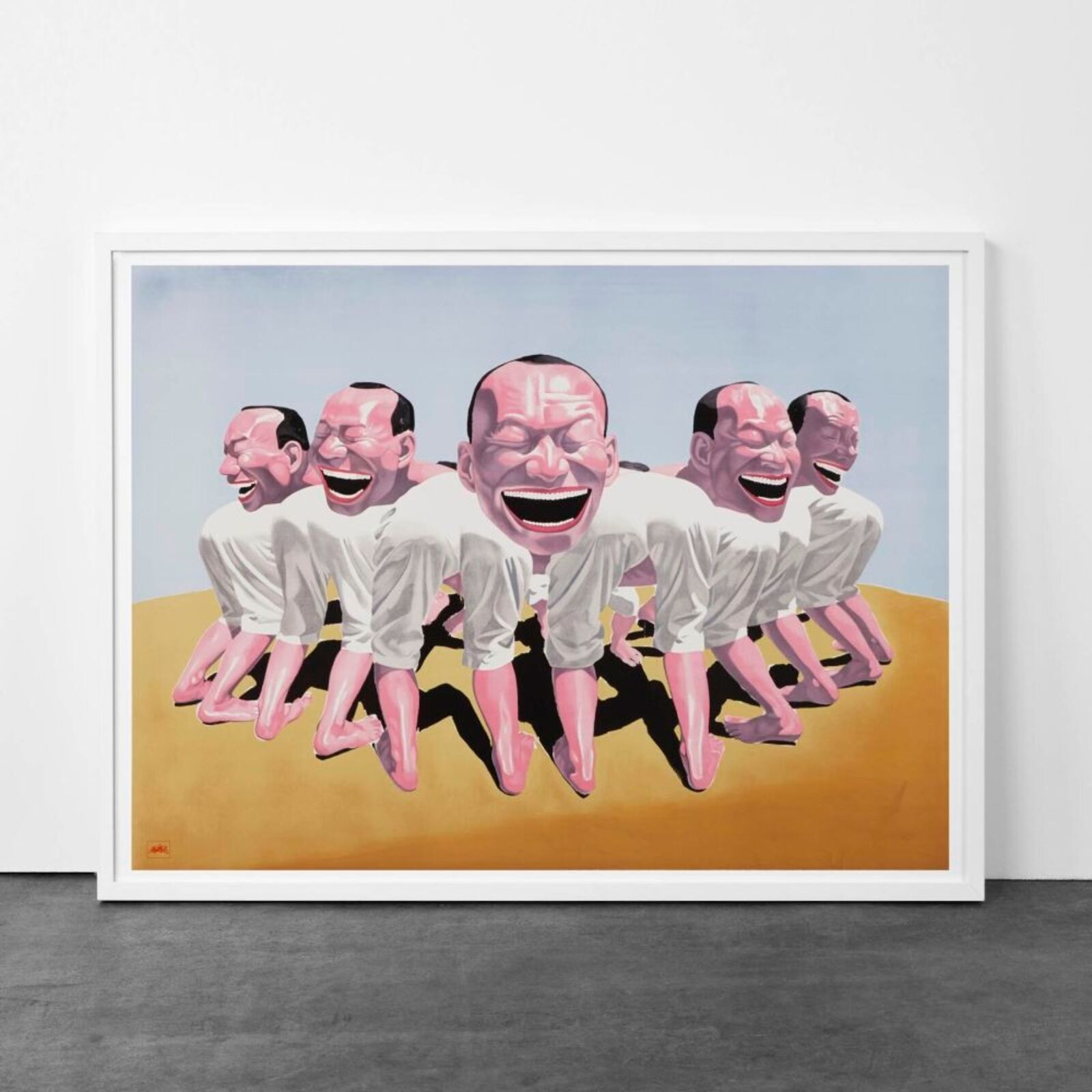 Artwork by Yue Minjun, Sheep Herd, Made of Lithograph on paper 