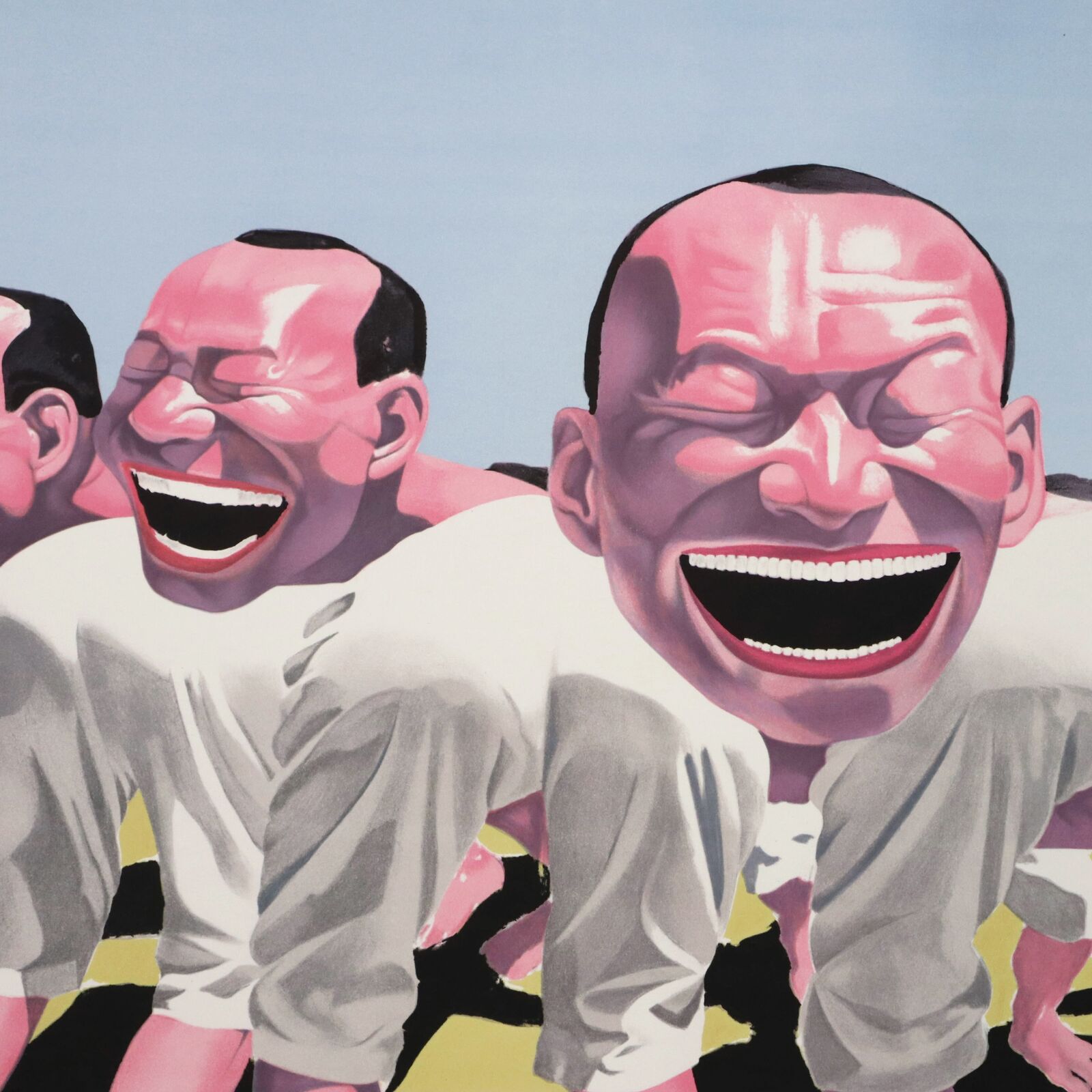 Artwork by Yue Minjun, Sheep Herd, Made of Lithograph on paper 