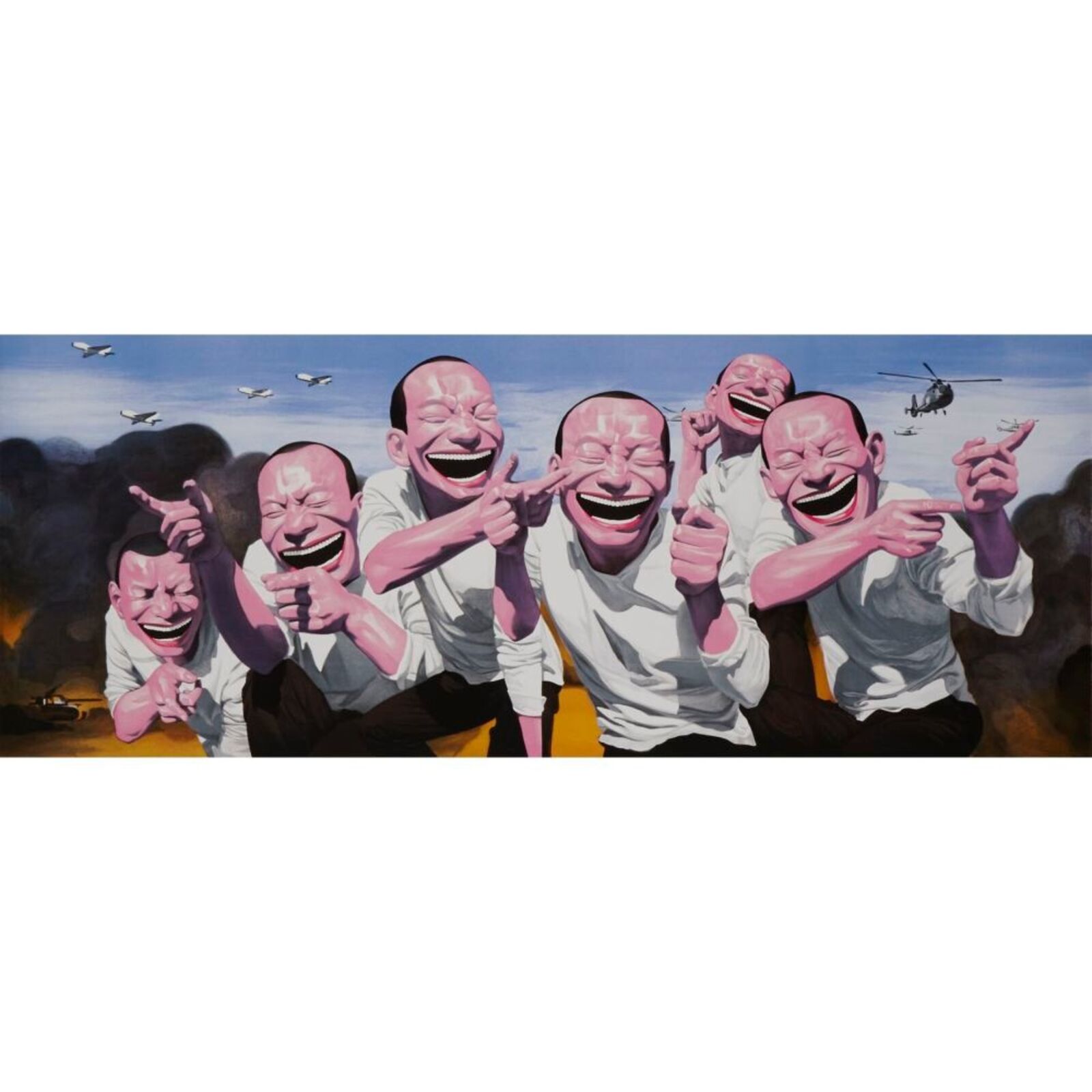 Fighting by Yue Minjun, 2009