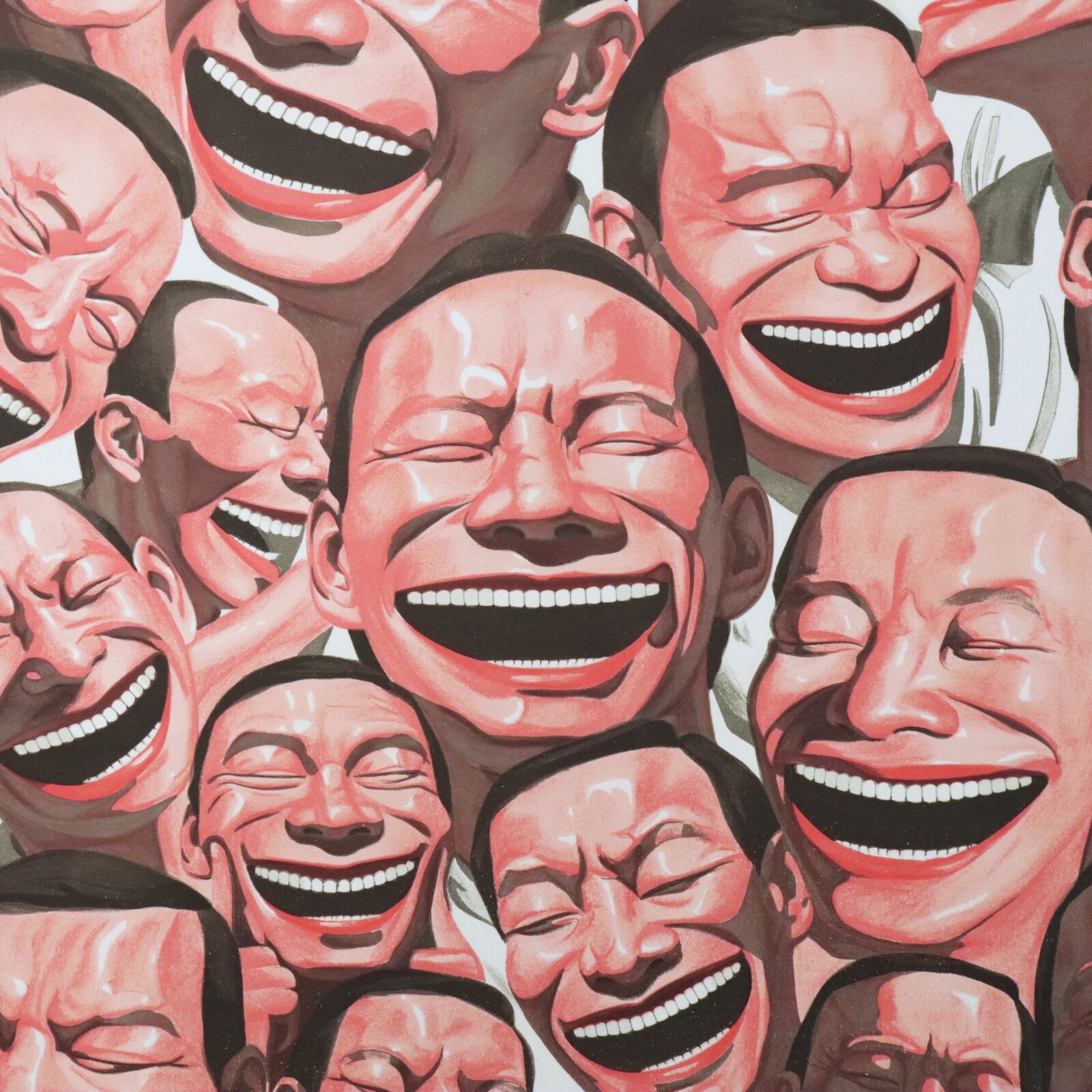 Artwork by Yue Minjun, Garbage Hill, Made of Lithograph on paper 