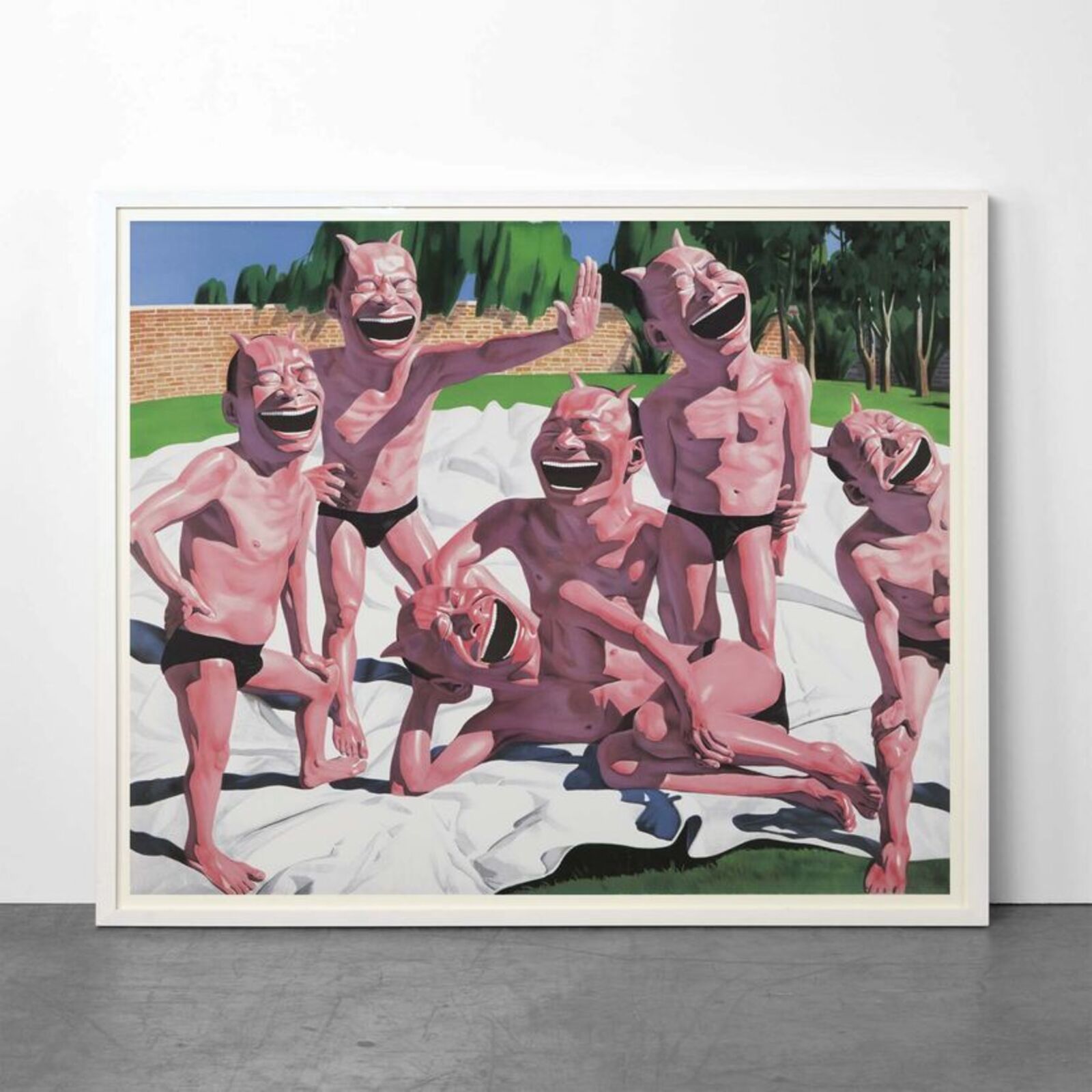 Artwork by Yue Minjun, Snatched Ecstasy (Portfolio of 20), Made of Lithography 