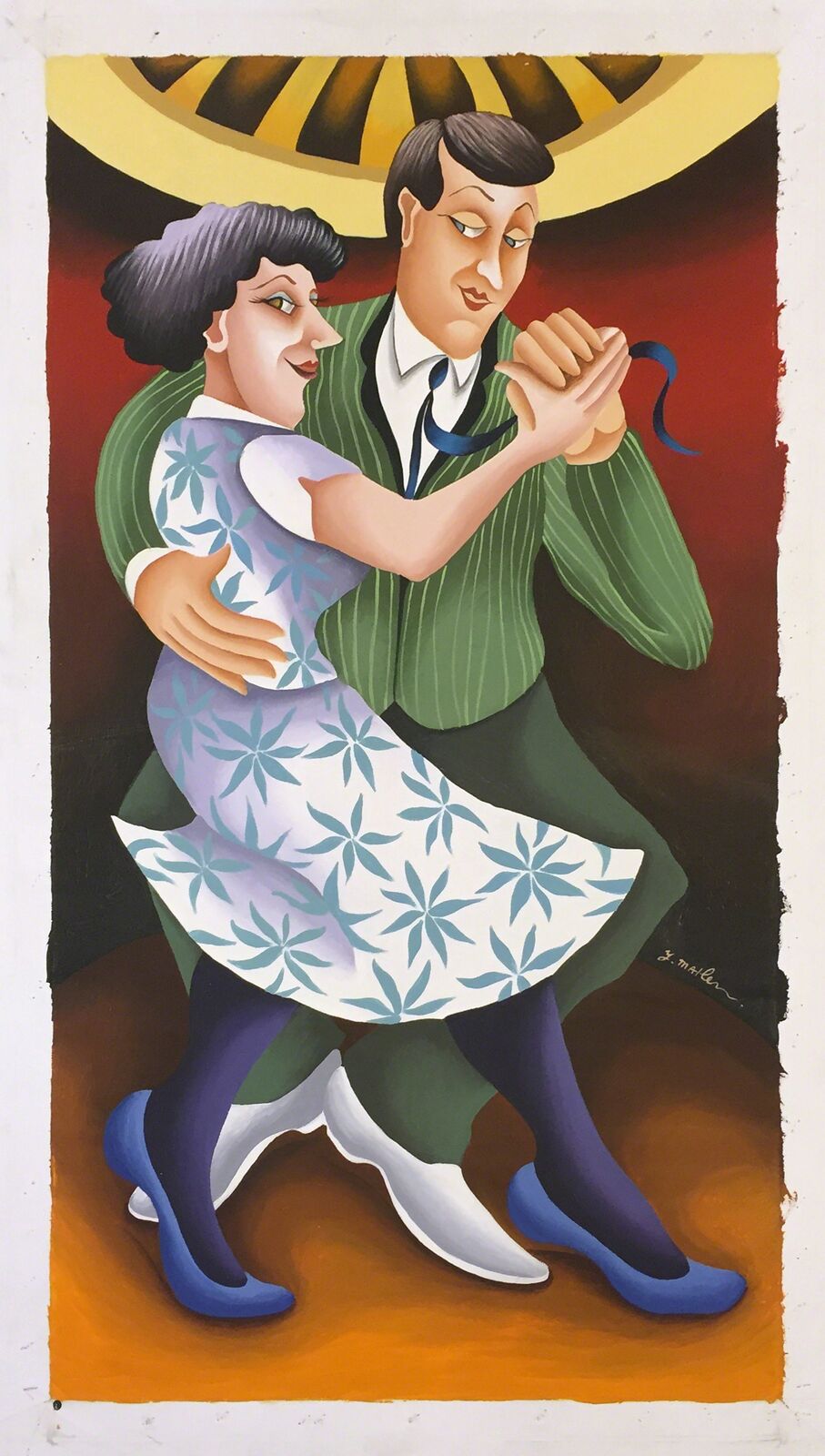 Artwork by Yuval Mahler, THE WALTZ, Made of Acrylic On Canvas 
