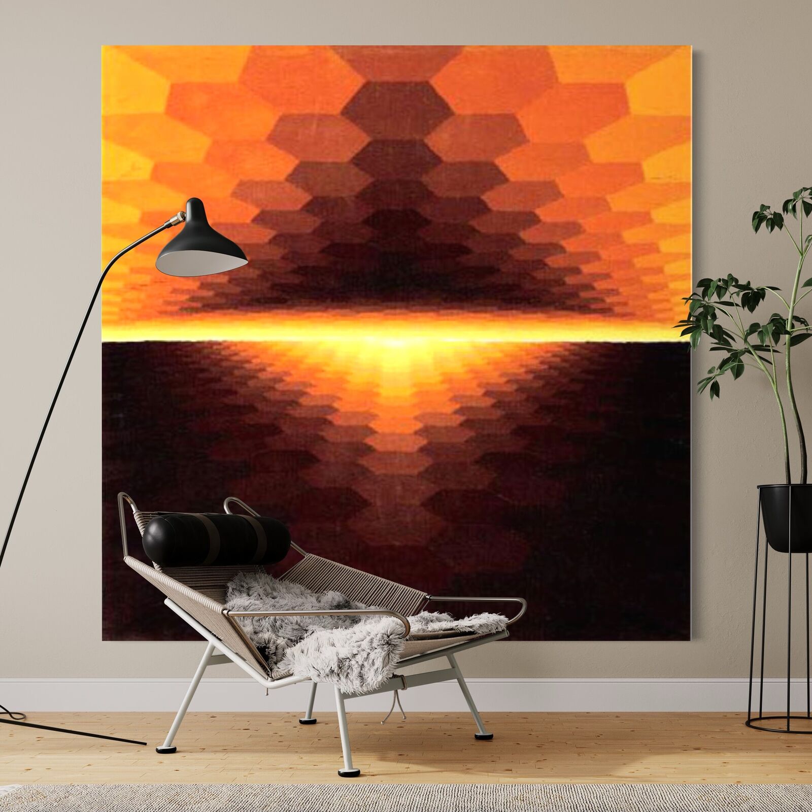 Horizon jaune structuré by Yvaral, 1975