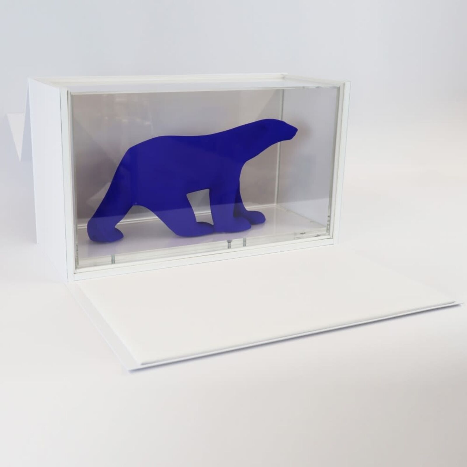 Artwork by Yves Klein, L'Ours Pompon, Made of Handmade Resin with IKB Finishing 