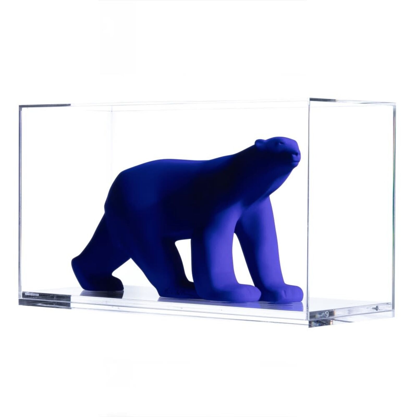 Artwork by Yves Klein, L'Ours Pompon, Made of Handmade Resin with IKB Finishing 