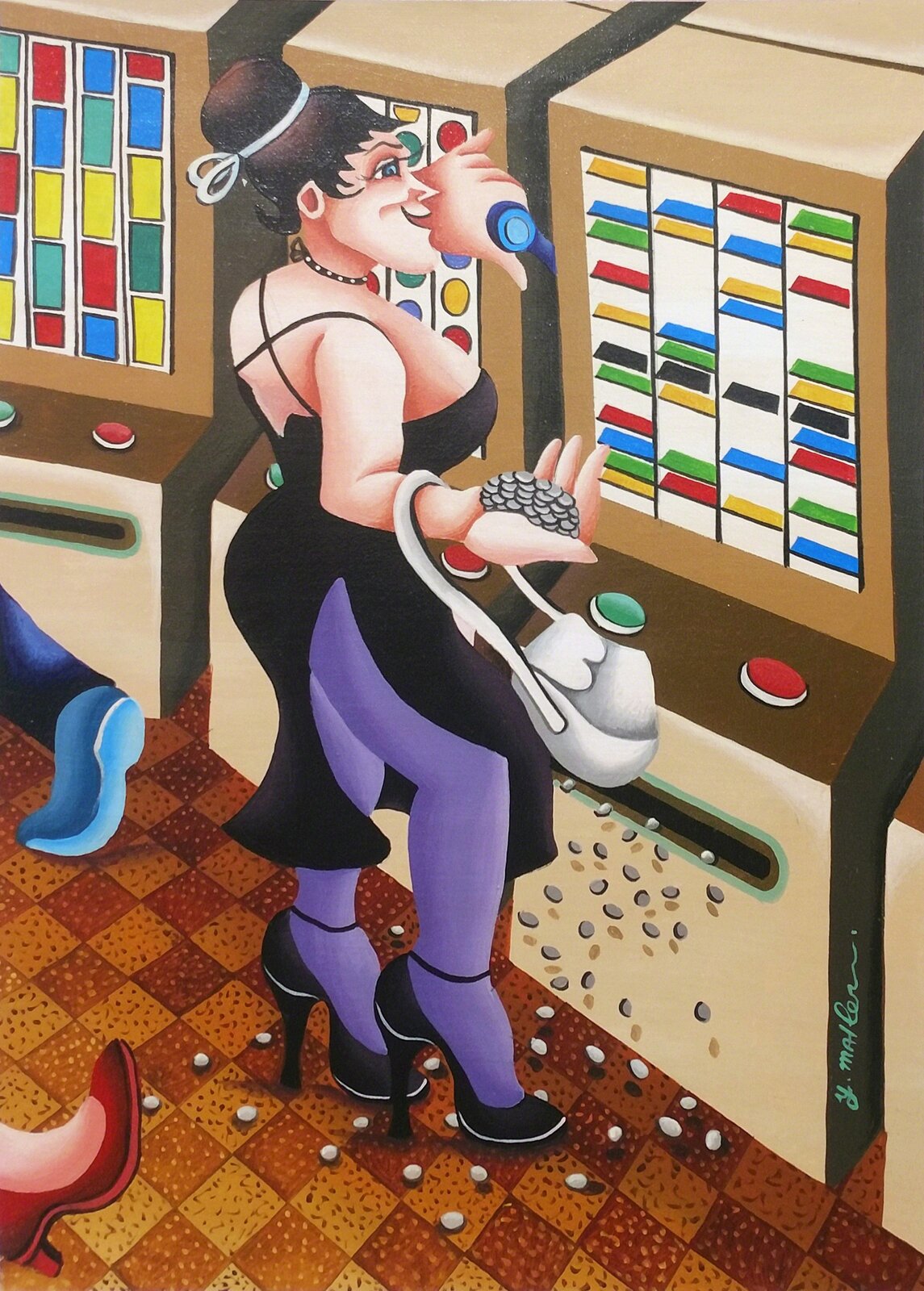 Artwork by Yves Klein, Casino Series, Made of Acrylic On Canvas 