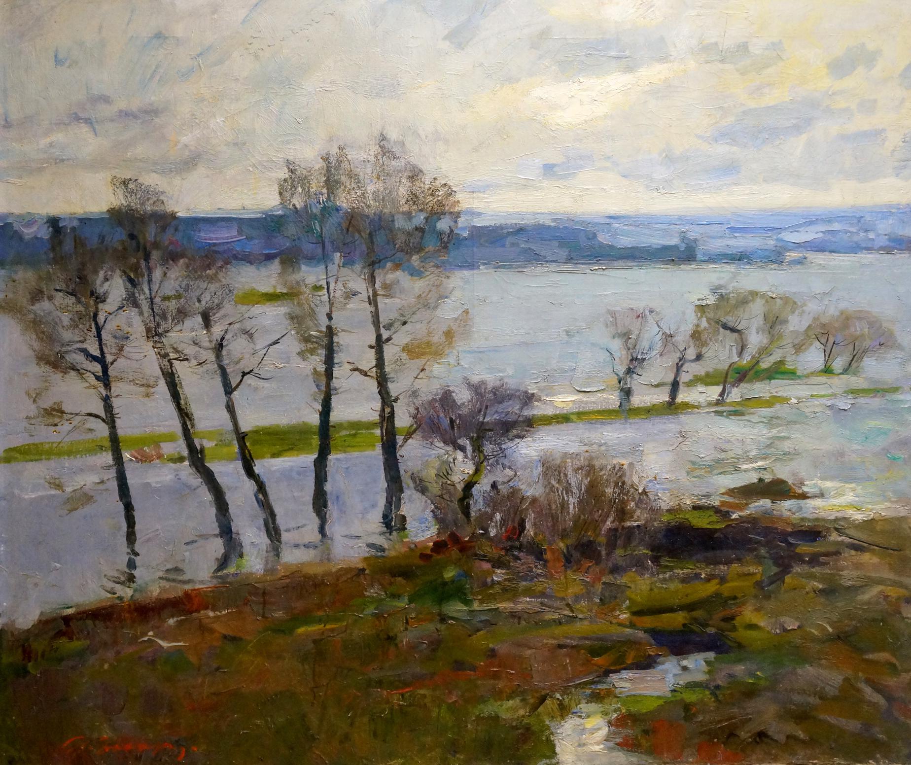 Artwork by Fiodor Zakharovitch Zakharov, Landscape, Made of Oil, Canvas 