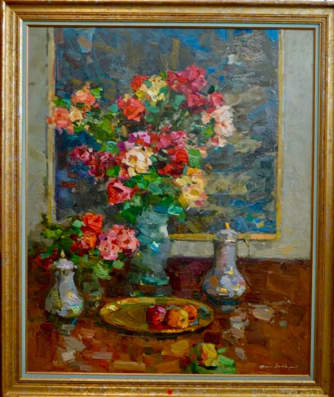 Oil painting Gift flowers by Fiodor Zakharovitch Zakharov, null