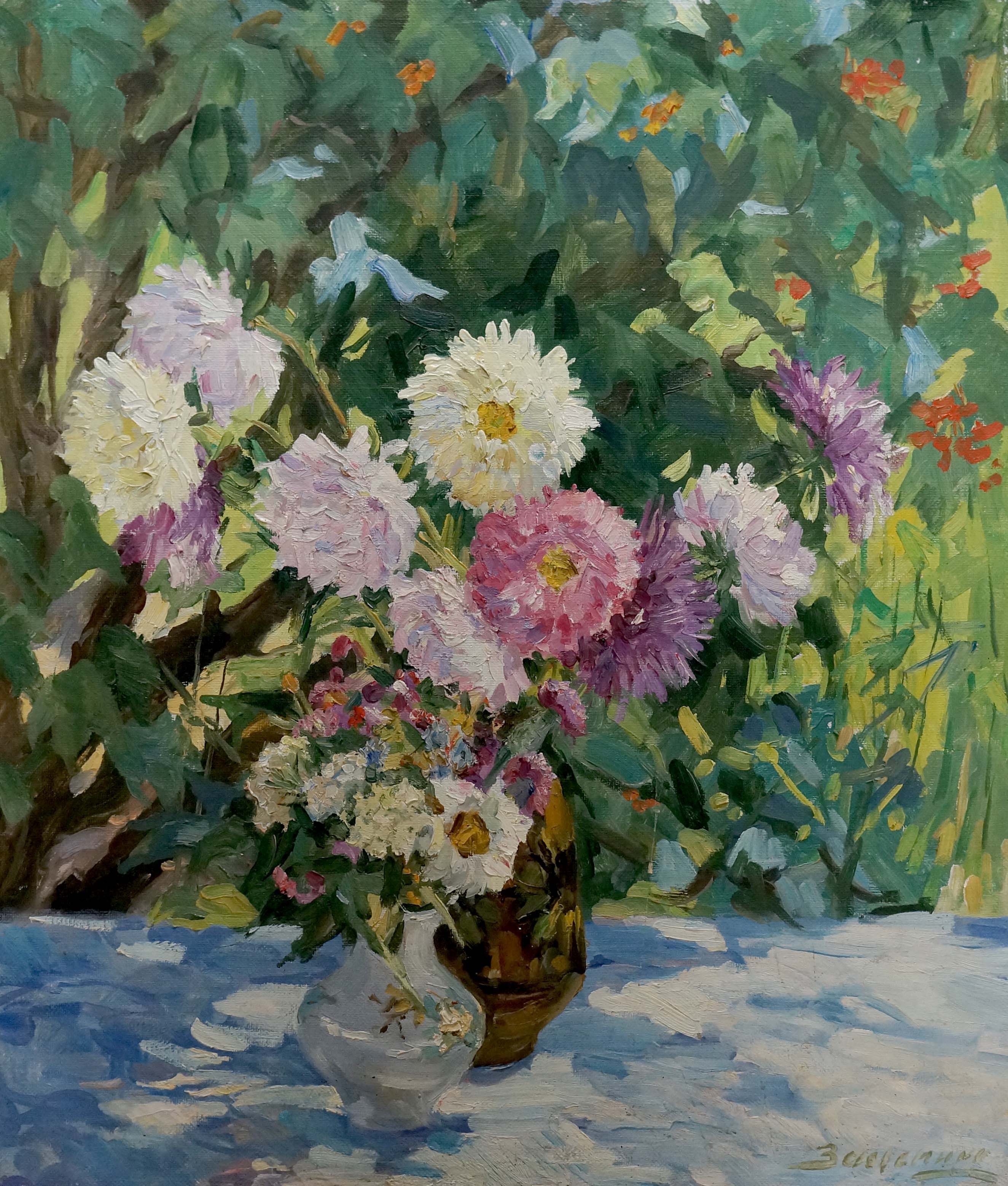 Autumn asters by Zinaida Zatsepina, null