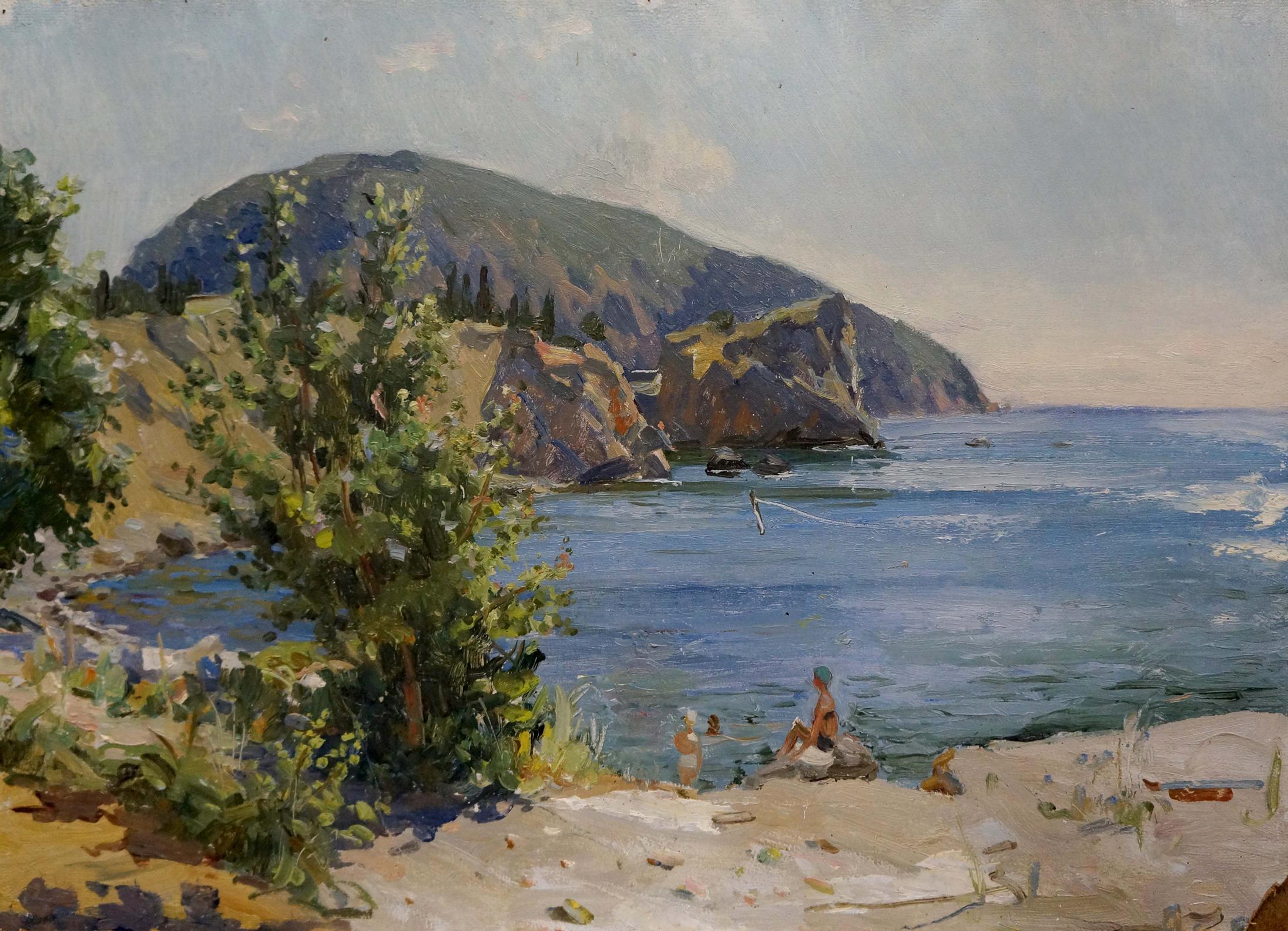 Girls near the shore by Zinaida Zatsepina, null