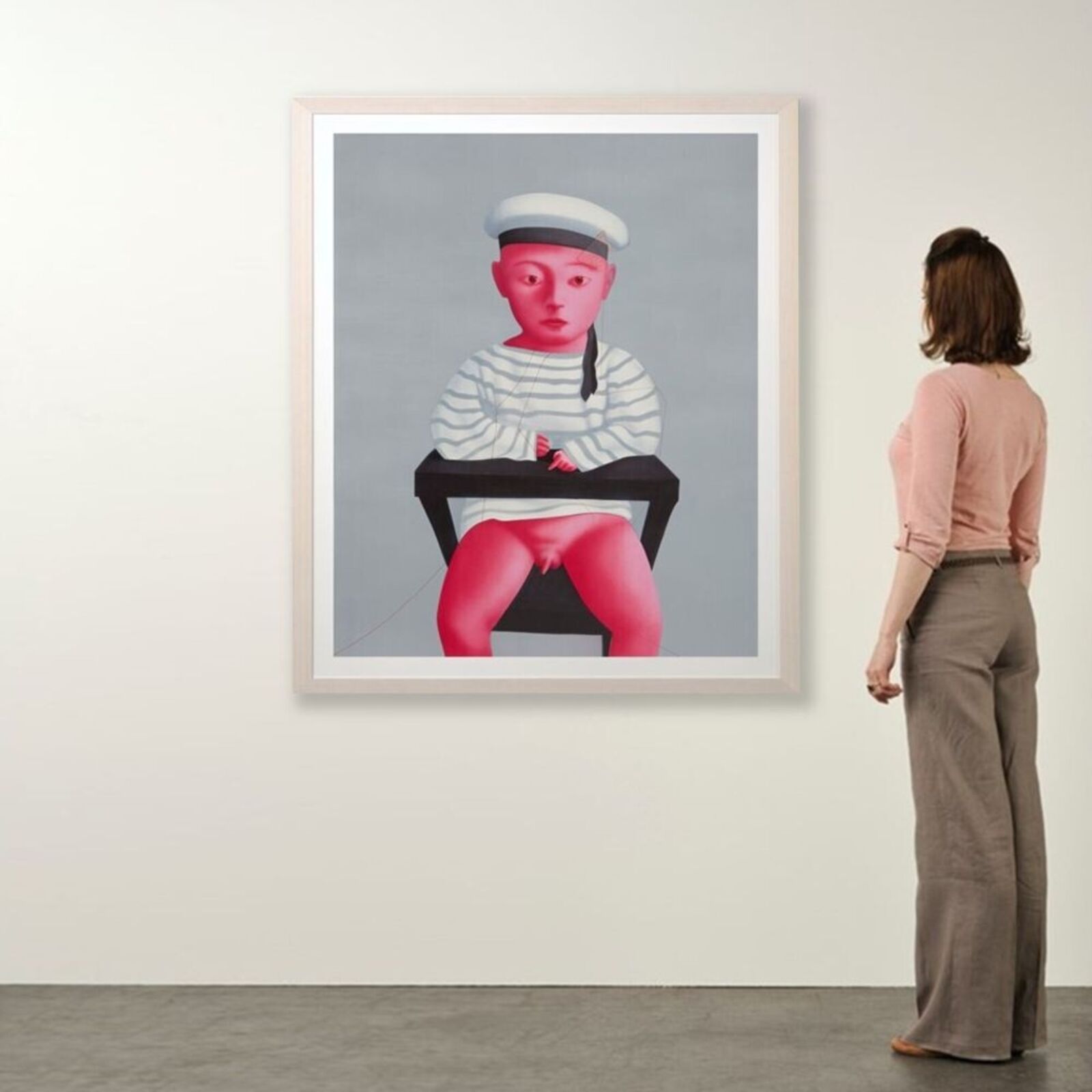 Artwork by Zhang Xiaogang, Baby in a Sailor Suit, Made of Lithograph 