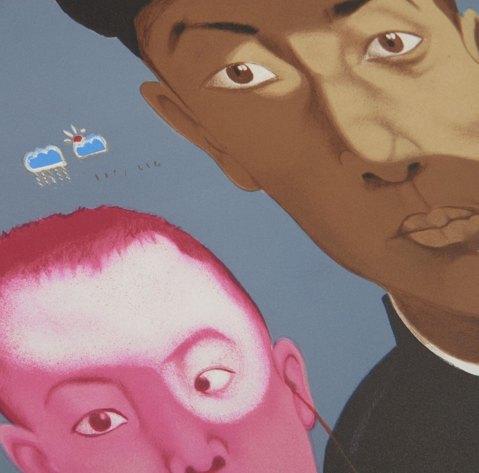 Artwork by Zhang Xiaogang, Bloodline: Big Family, Made of Litography 