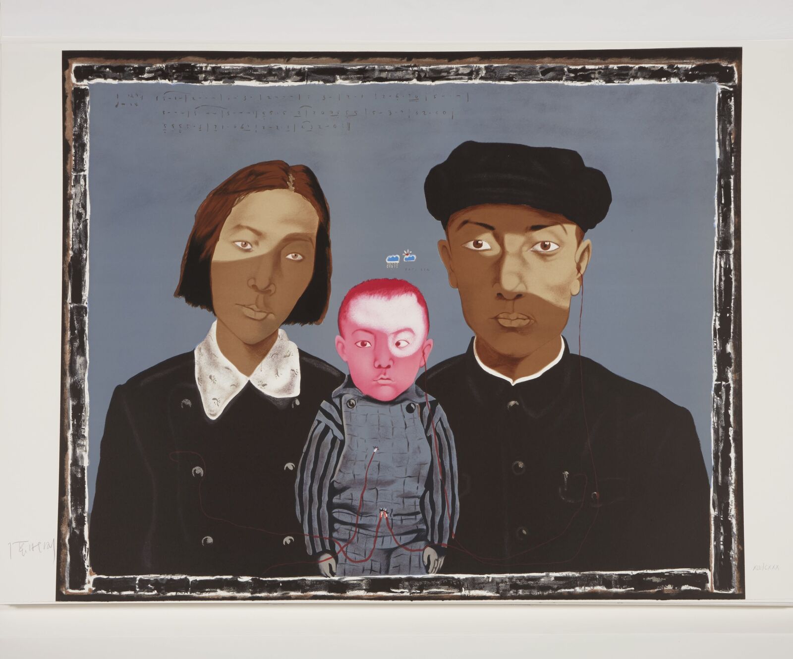 Artwork by Zhang Xiaogang, Bloodline: Big Family, Made of Litography 