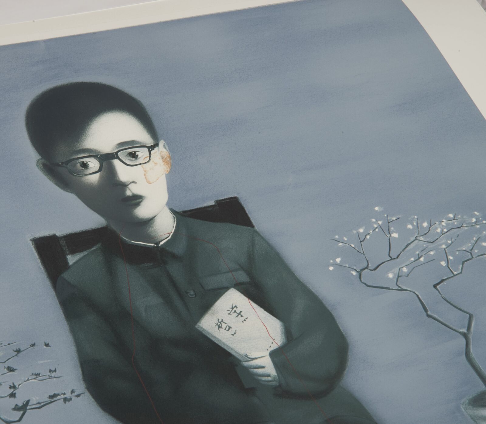 Artwork by Zhang Xiaogang, Boy and Tree, Made of Lithograph 
