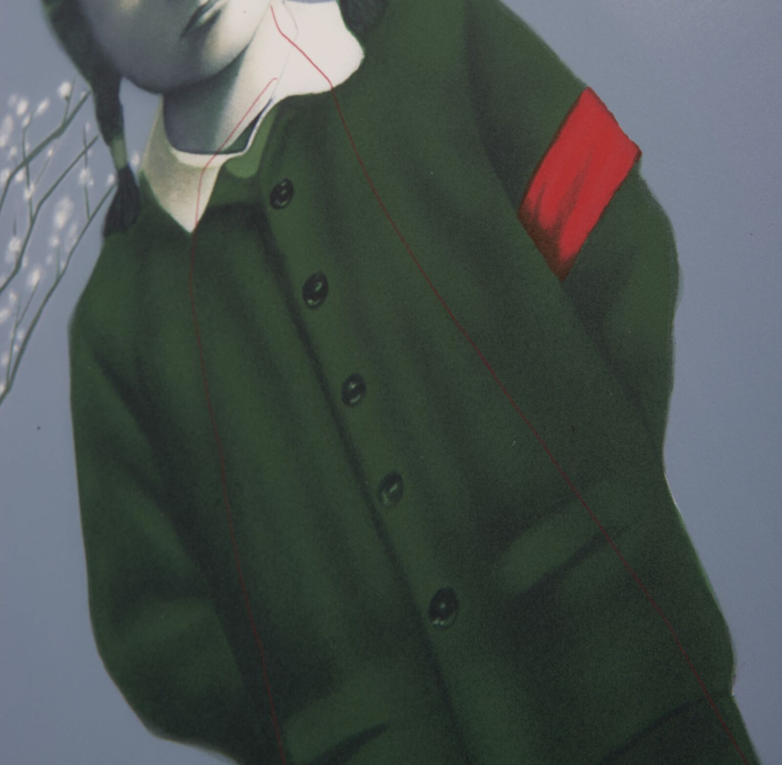 Artwork by Zhang Xiaogang, Girl and Tree, Made of Lithography 