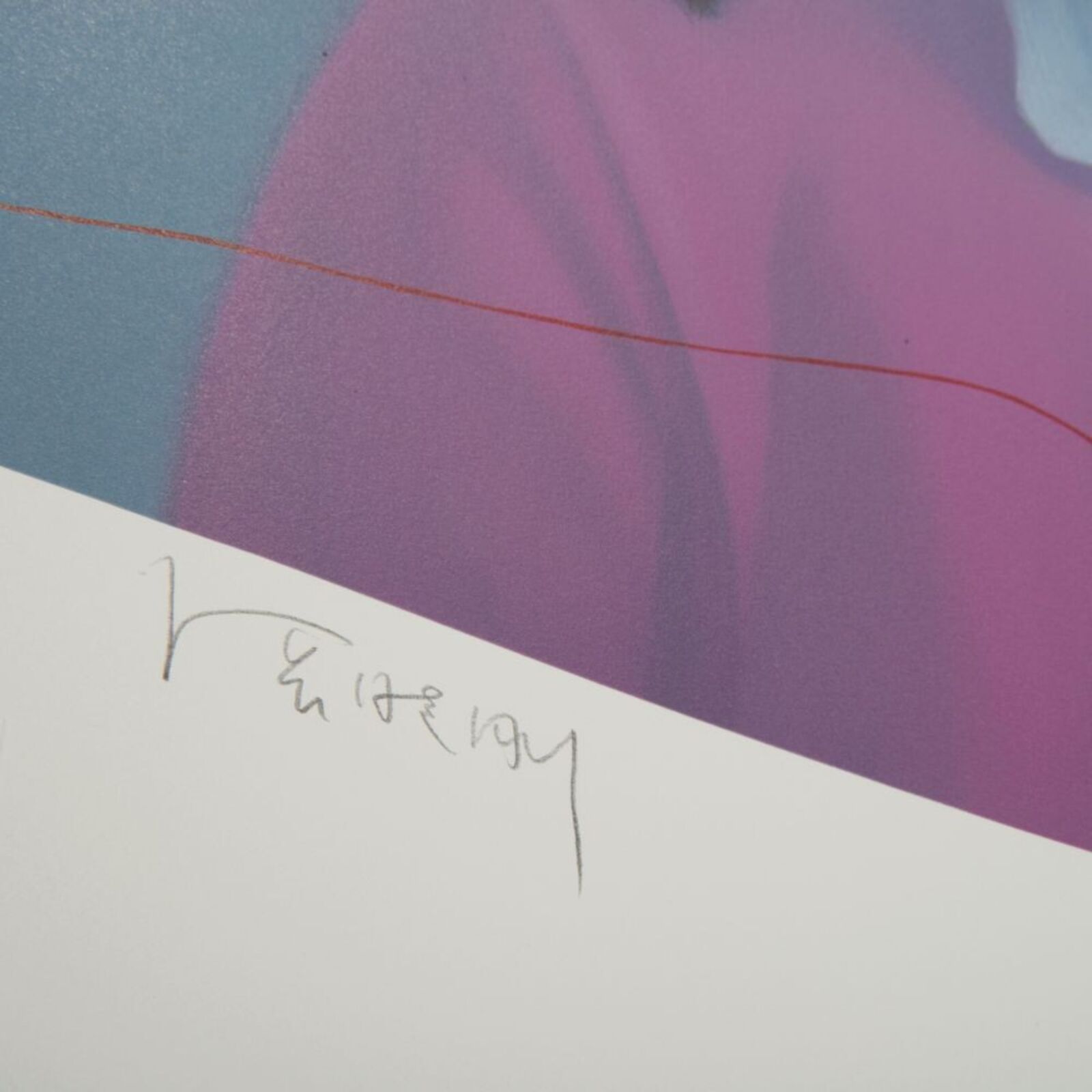 Artwork by Zhang Xiaogang, Girl in Purple, Made of Lithography 