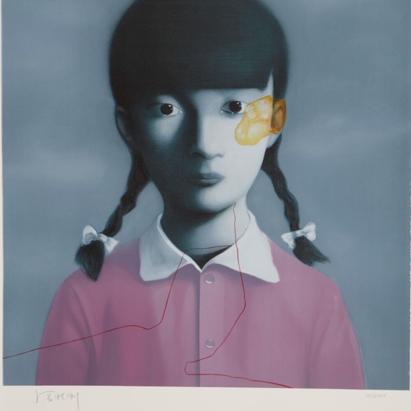 Girl in Purple by Zhang Xiaogang, 2009