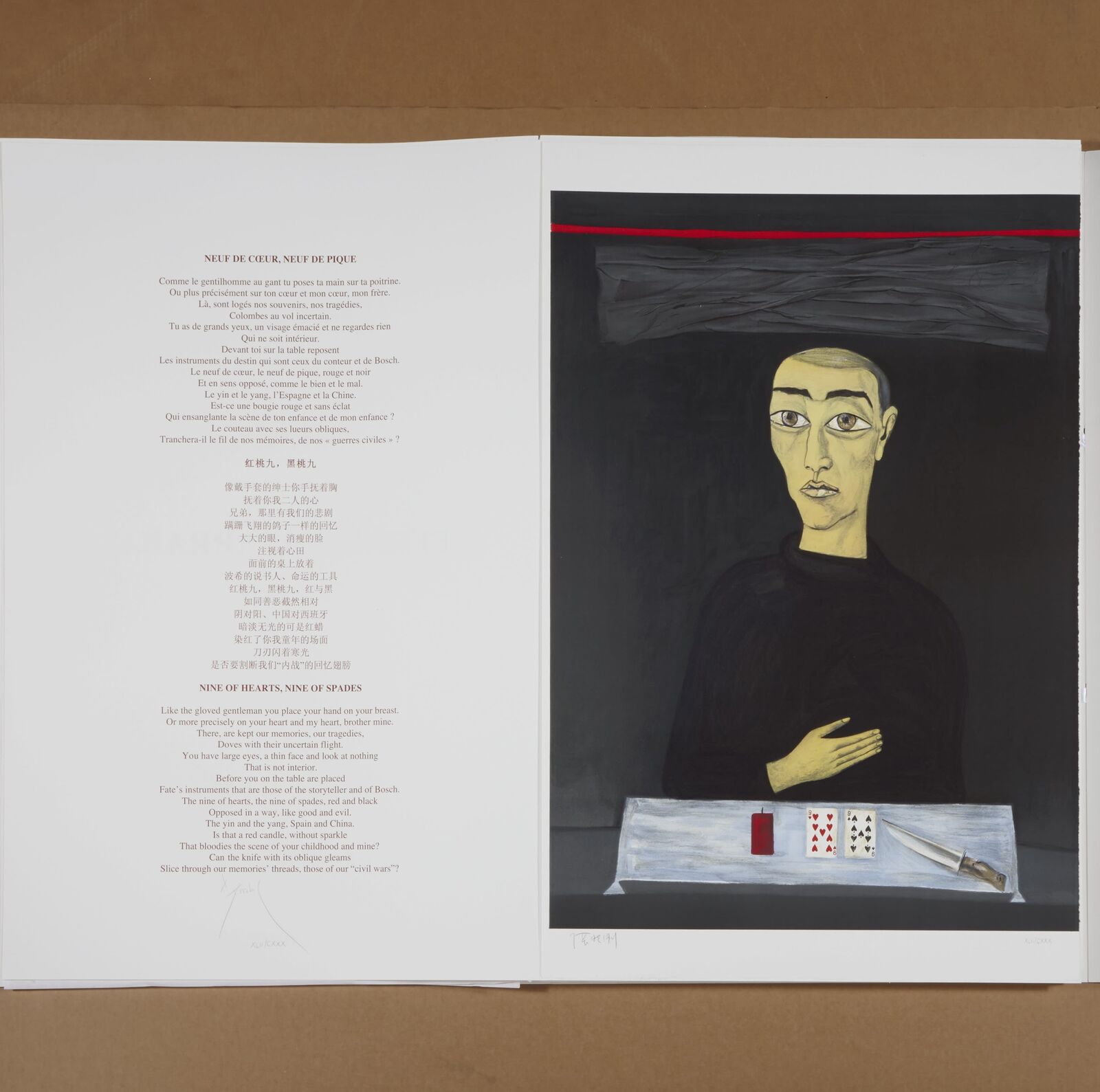 Artwork by Zhang Xiaogang, Nine of Hearts Nine of Spades, Made of Lithography 