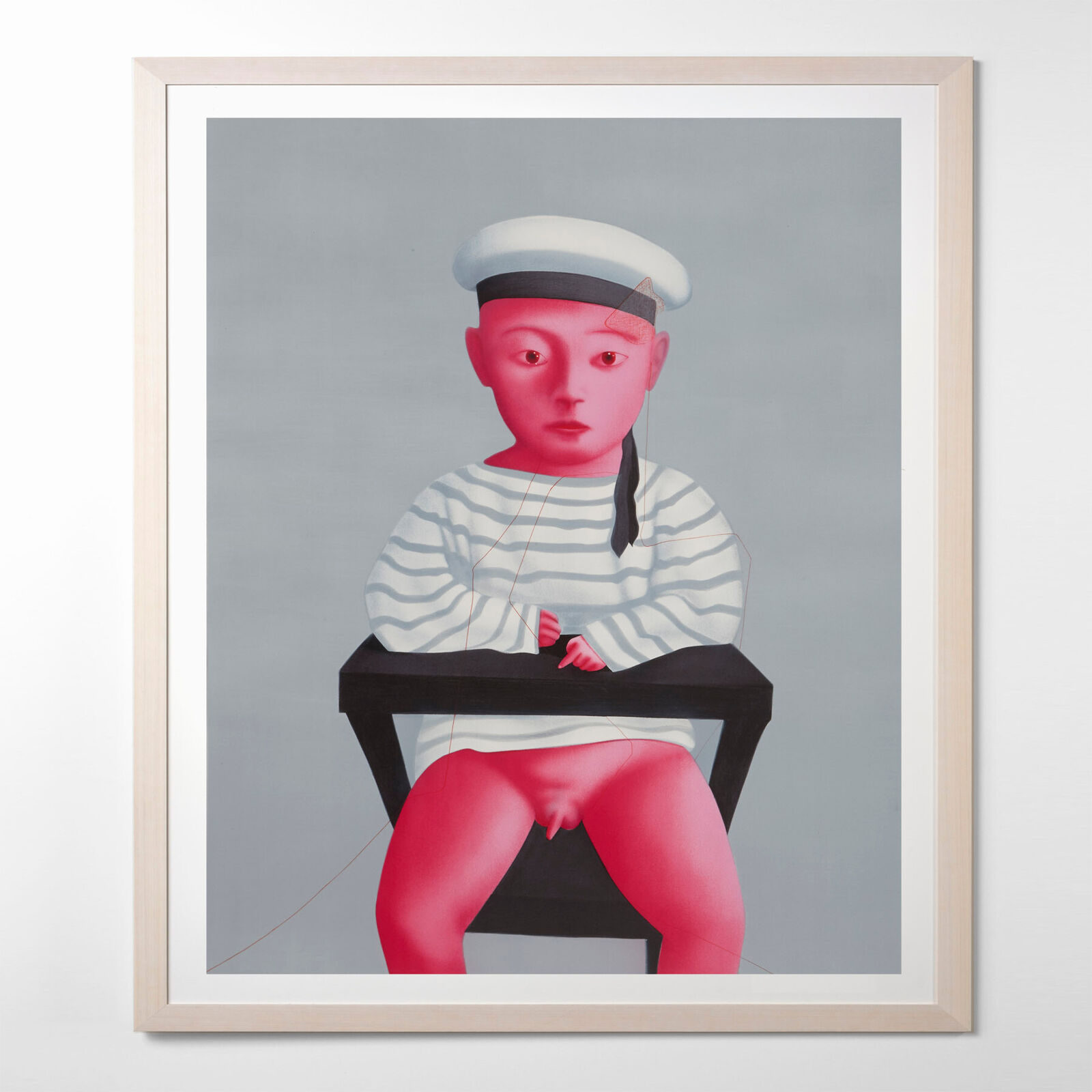 Artwork by Zhang Xiaogang, Baby in a Sailor Suit, Made of Lithograph 