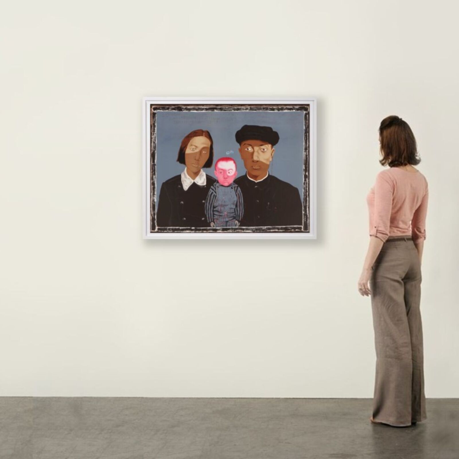 Artwork by Zhang Xiaogang, Bloodline: Big Family, Made of Litography 