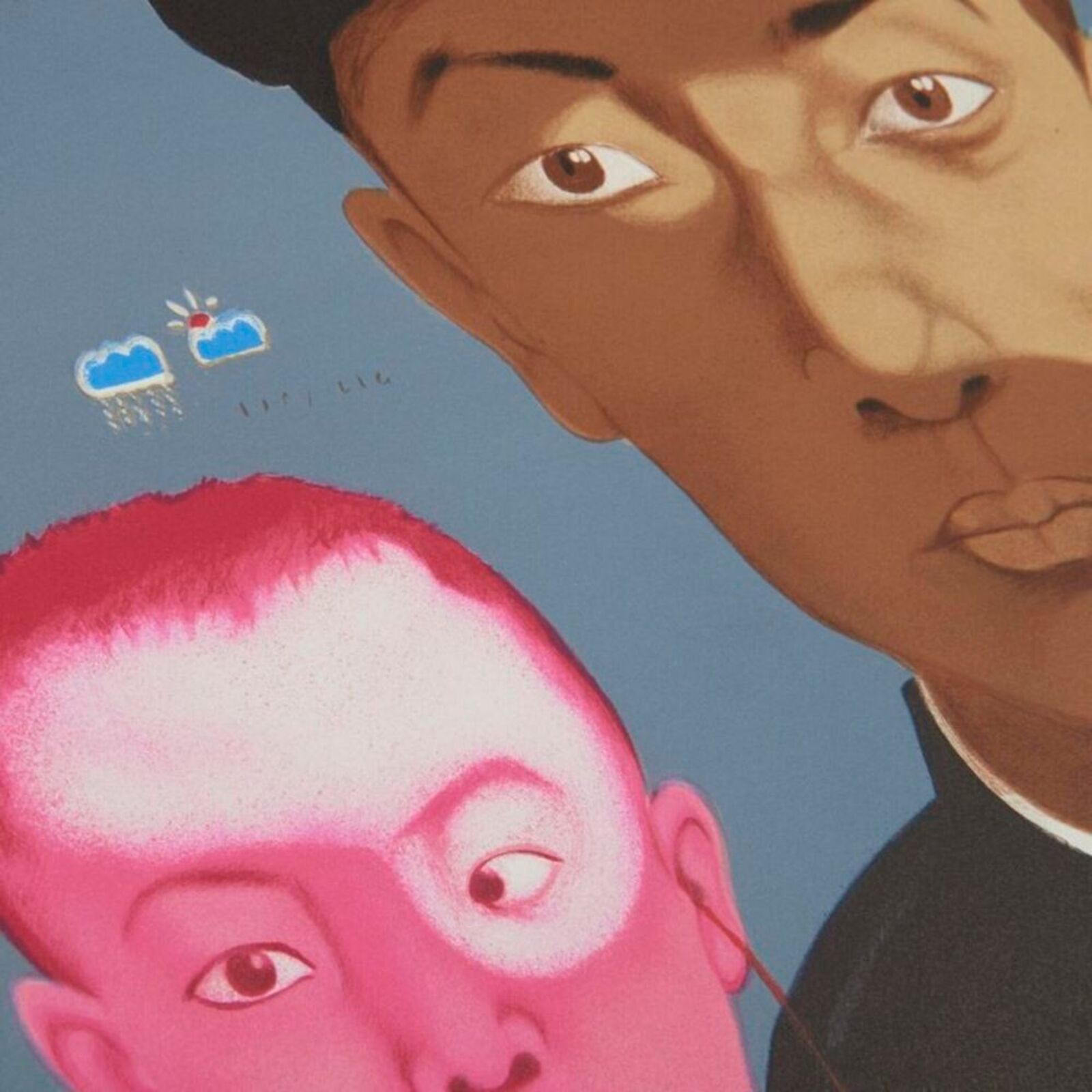 Artwork by Zhang Xiaogang, Bloodline: Big Family, Made of Litography 