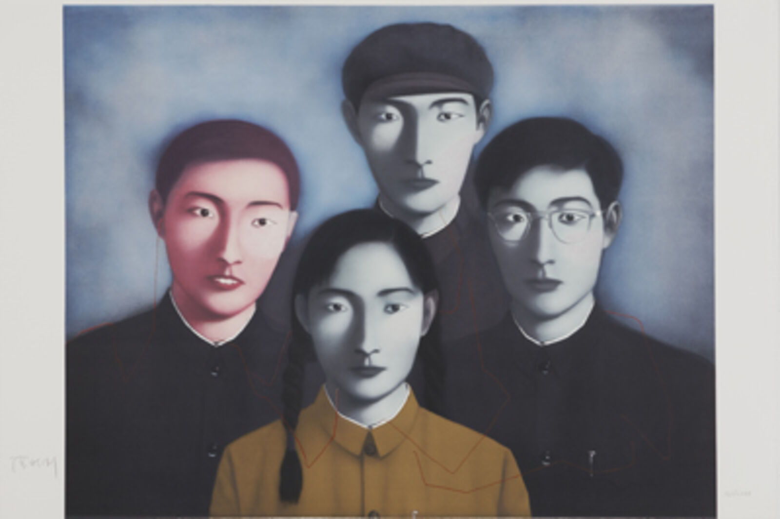 Artwork by Zhang Xiaogang, The Storyteller´s Enchantments (Portfolio of 20), Made of Litography 